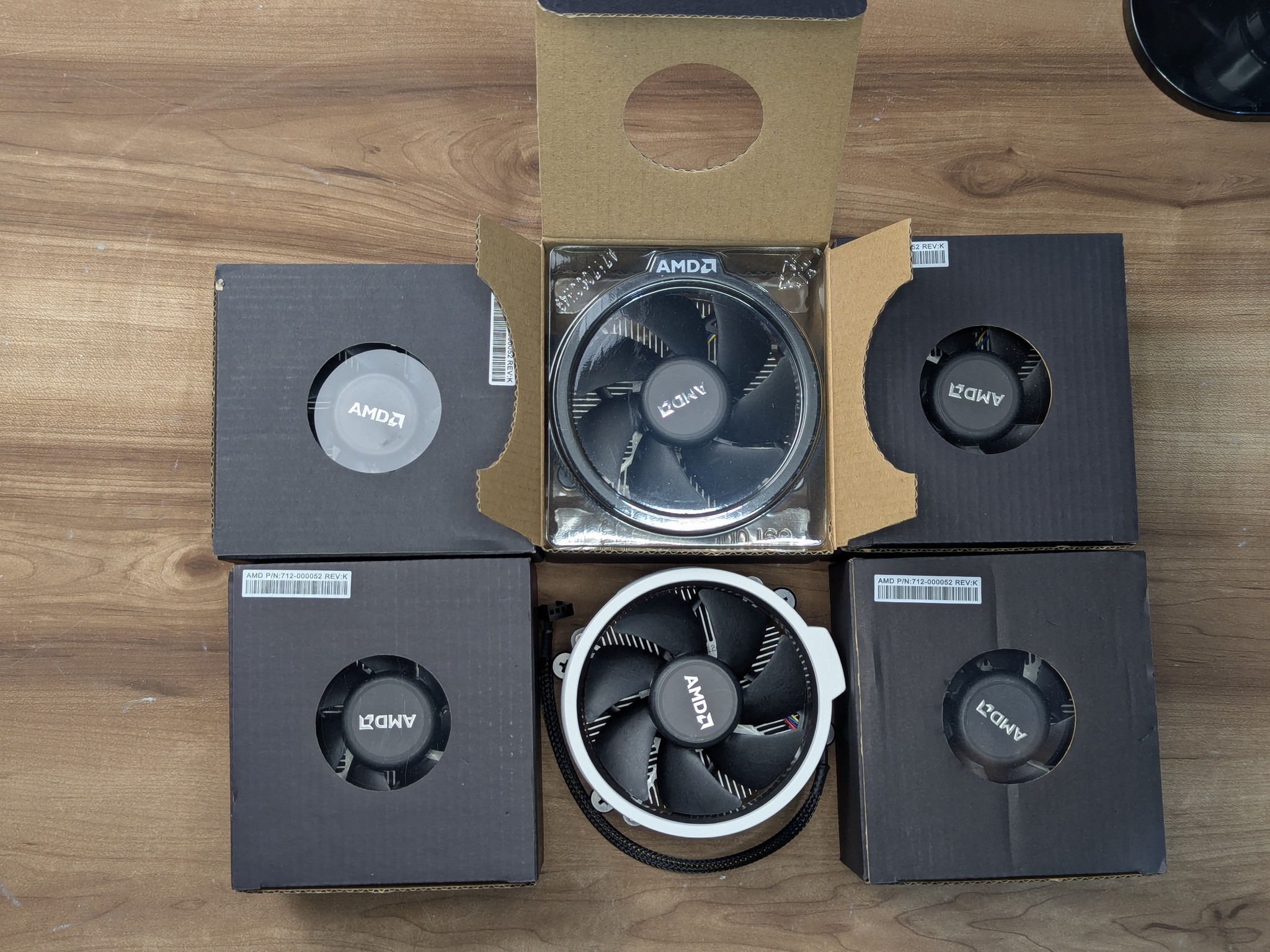 Lot of 6 AMD Wraith Stealth Coolers | 5 Brand New + 1 "New Other" Painted White