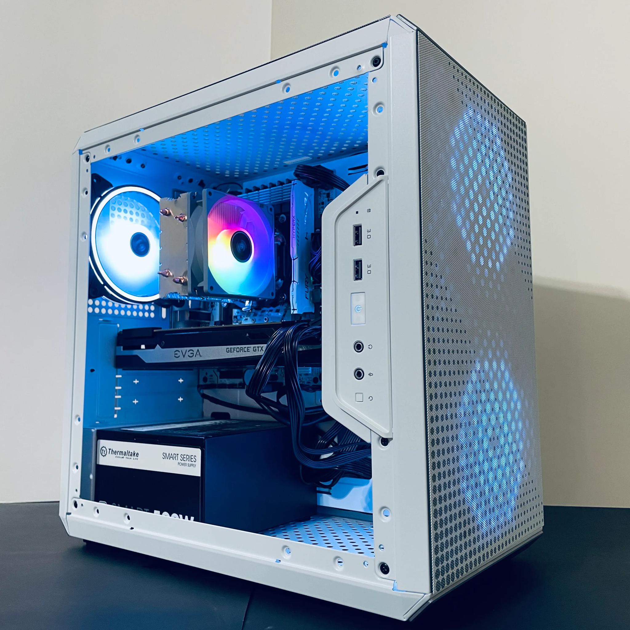 ⚡Budget White Gaming PC - Intel Xeon 10-cores ● 16GB RAM ● 512GB SSD ● Wi-Fi ● Nvidia GTX 980