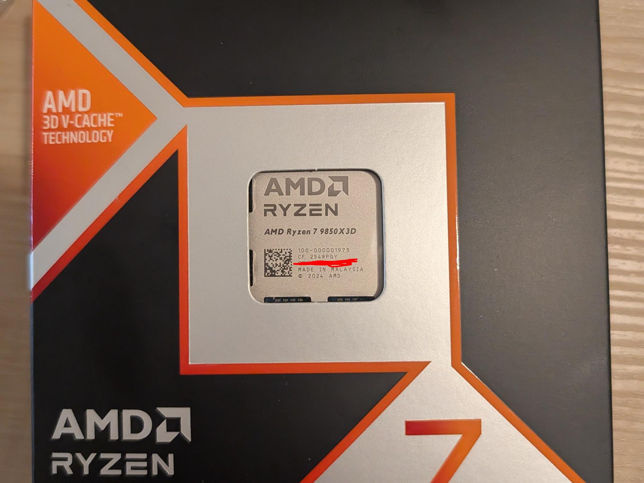 AMD Ryzen 7 9850X3D - Brand New In Box (BNIB) - Sealed Flagship Gaming CPU
