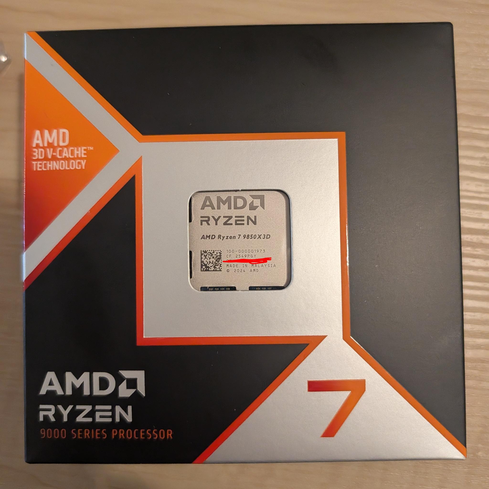 AMD Ryzen 7 9850X3D - Brand New In Box (BNIB) - Sealed Flagship Gaming CPU