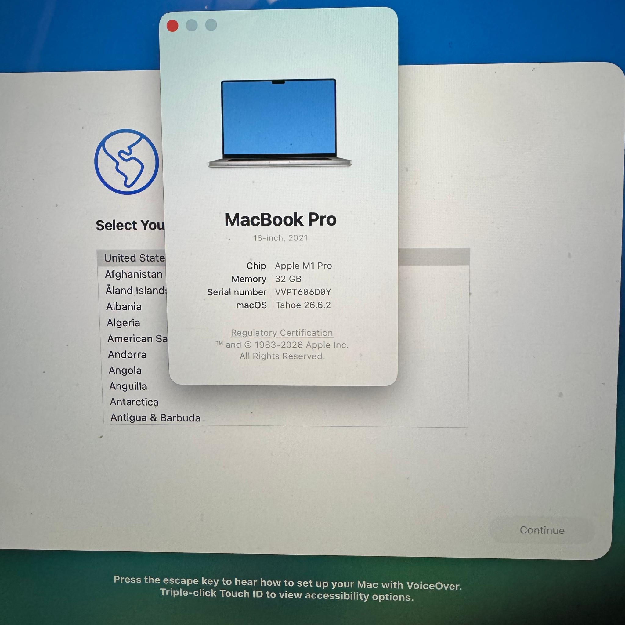 MacBook Pro - (M1 Pro, 32GB, 512GB SSD)-Used, Like New