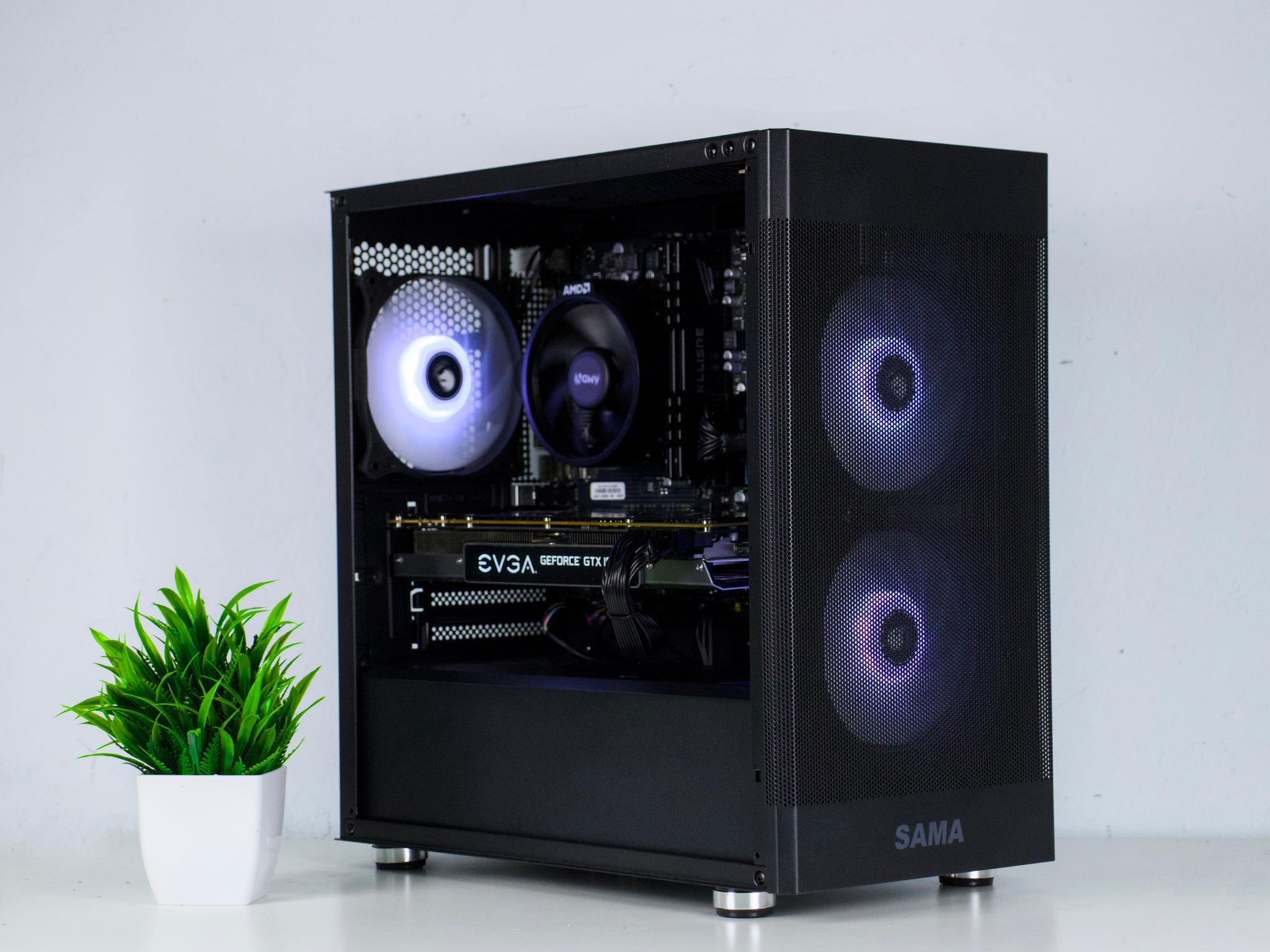 🟥⬛Black Gaming PC – GTX 1070 8G, Ryzen 5 2600, 16GB RAM, 500GB SSD - WiFi ⬛🟥