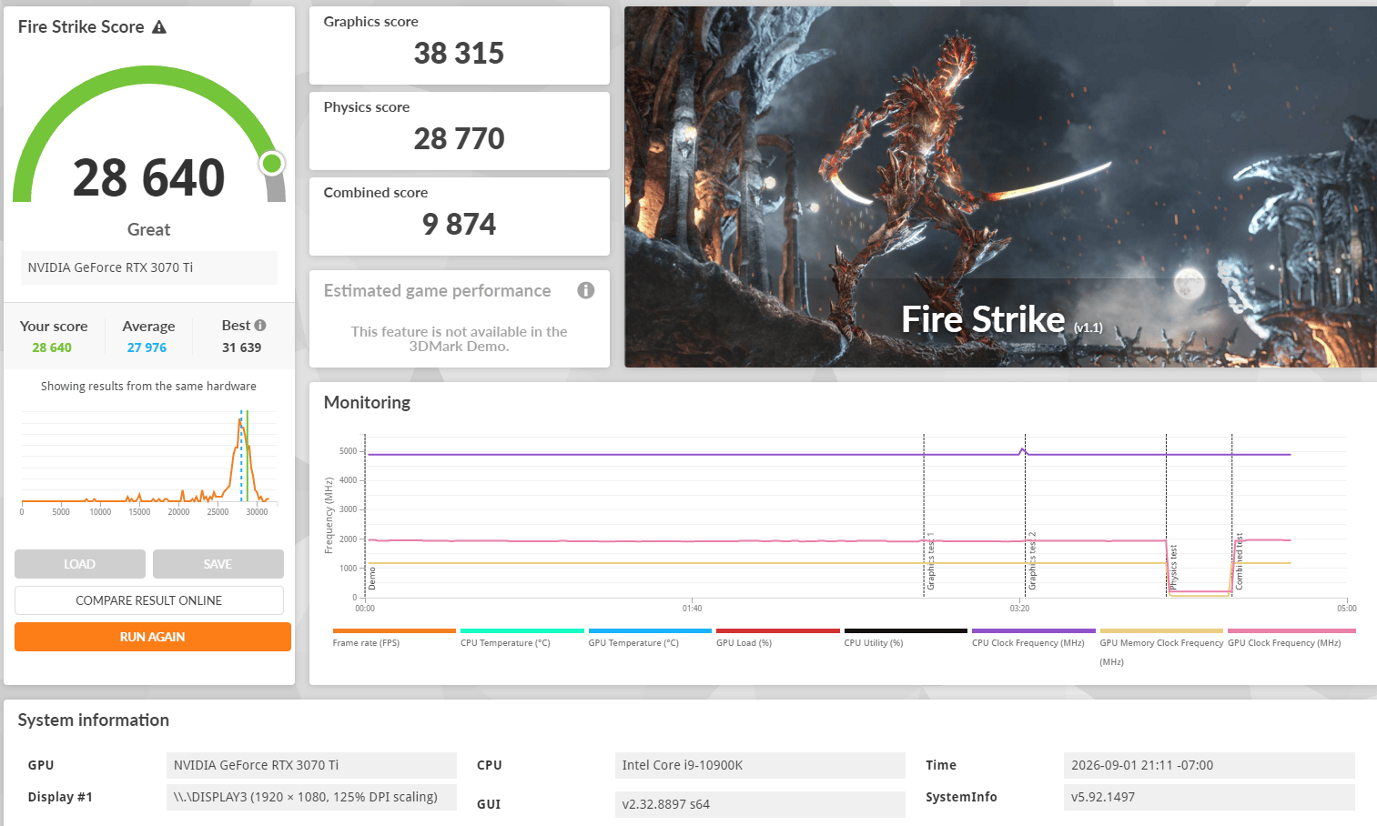 Midrange Gaming PC - Nvidia 3070 Ti, Core i9-10900K, 32GB DDR4 RAM, 1TB NVMe SSD