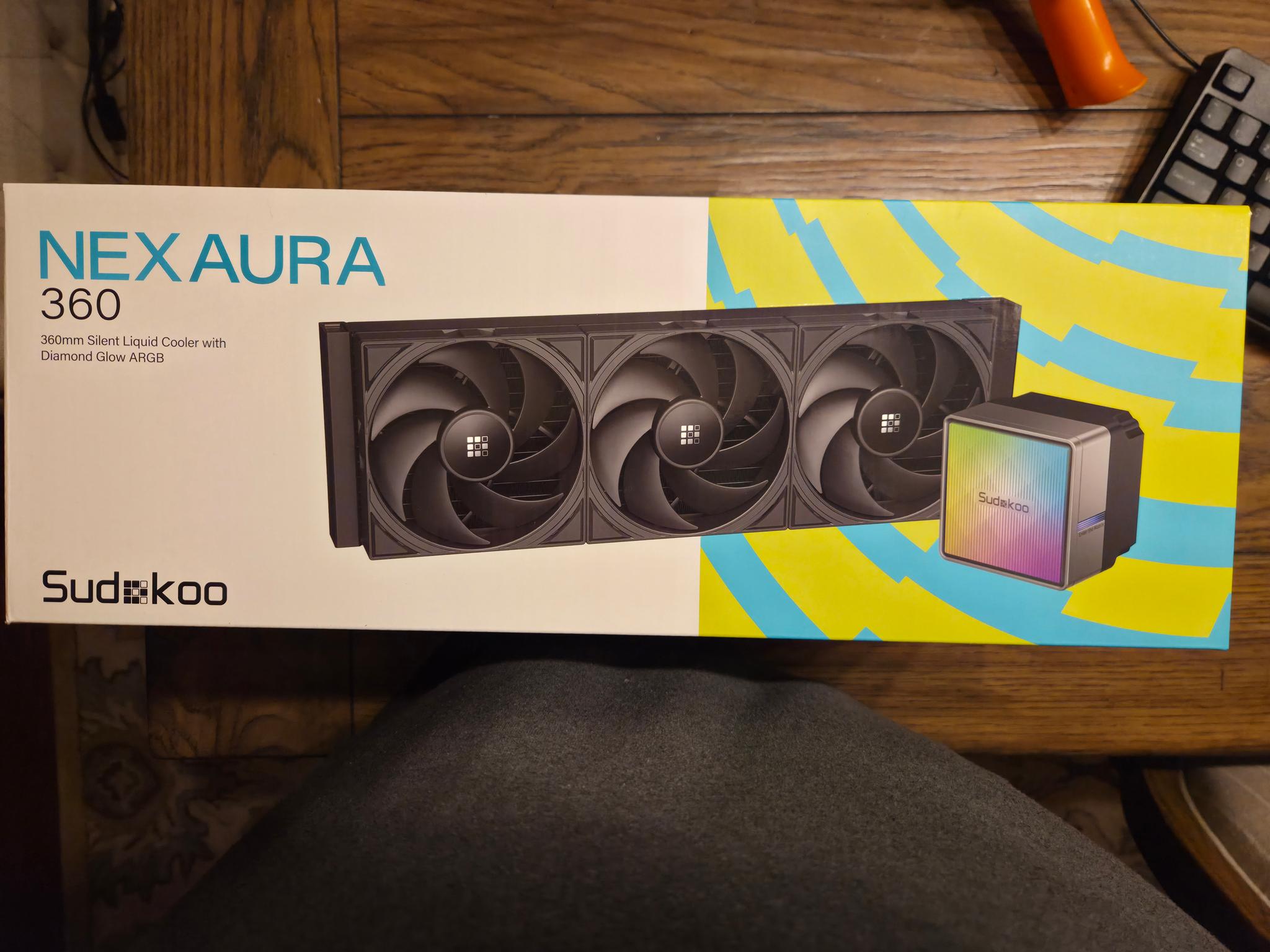 SUDOKOO NEXAURA 360 Black Liquid CPU Cooler: 360mm AIO CPU Cooler with PWM Pump & ARGB Pu...