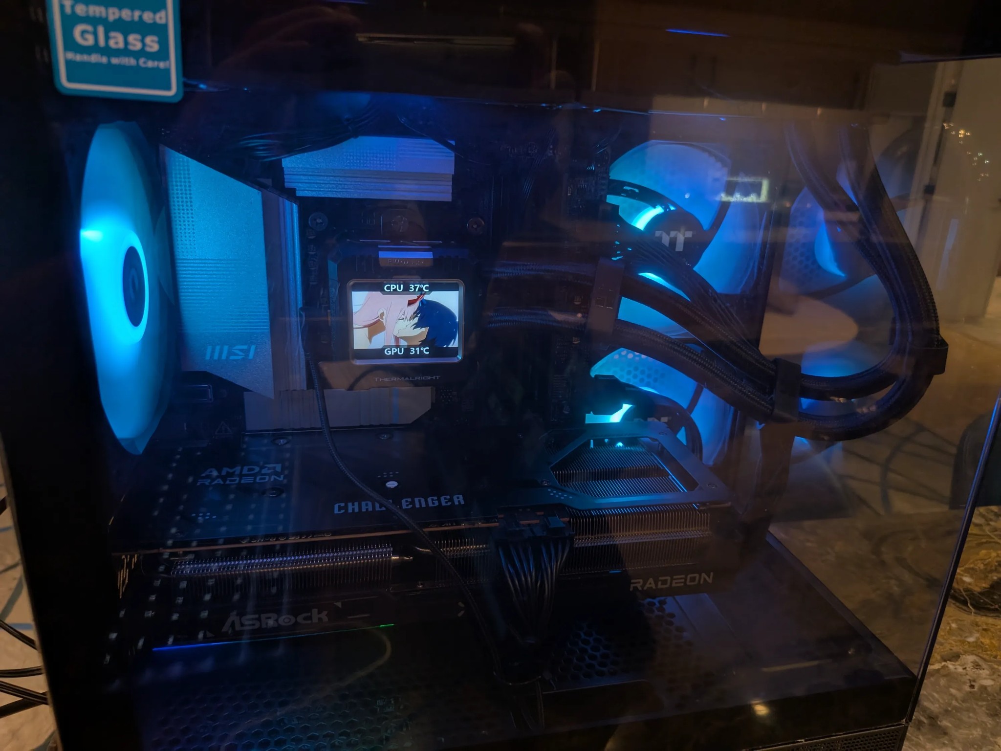 The Jian 🕊️ - RX 9070, Core Ultra 7 265K, 32 GB DDR5 RAM, 4 TB Gen 4 NVMe, Liquid Cooled, RGB
