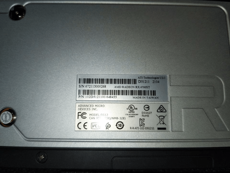 AMD Radeon RX 6700 XT 12GB GDDR6 Reference Model 