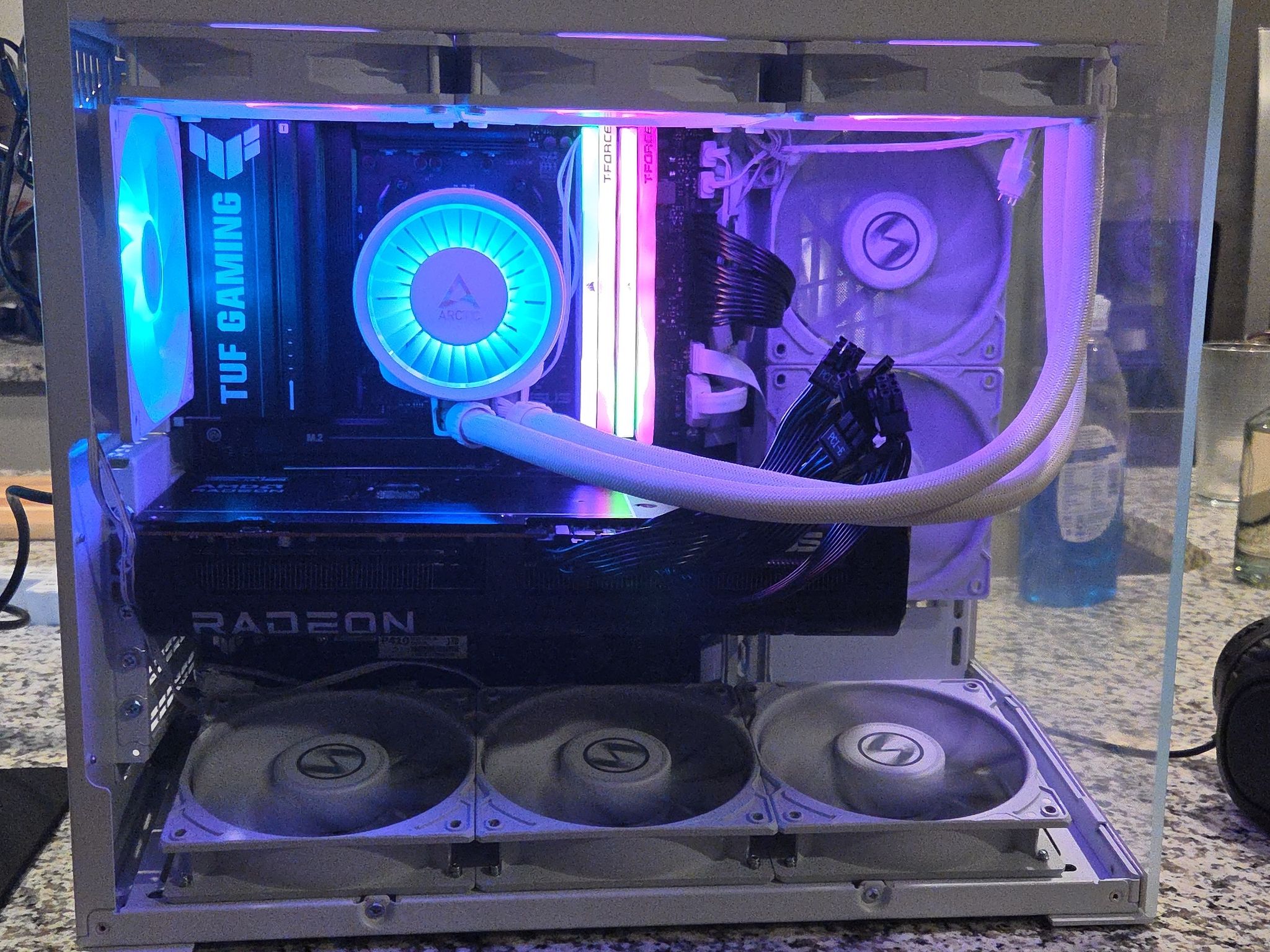White on Black Build Lian Li Mid Tower Build