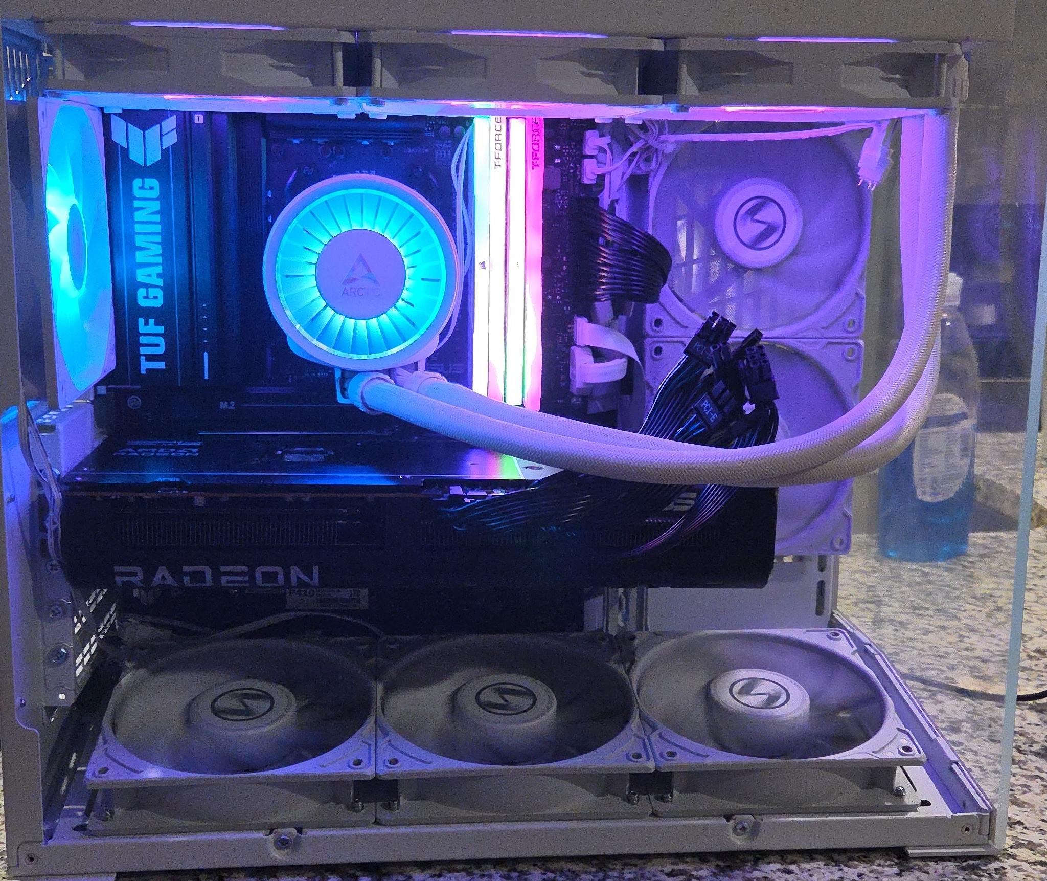White on Black Build Lian Li Mid Tower Build