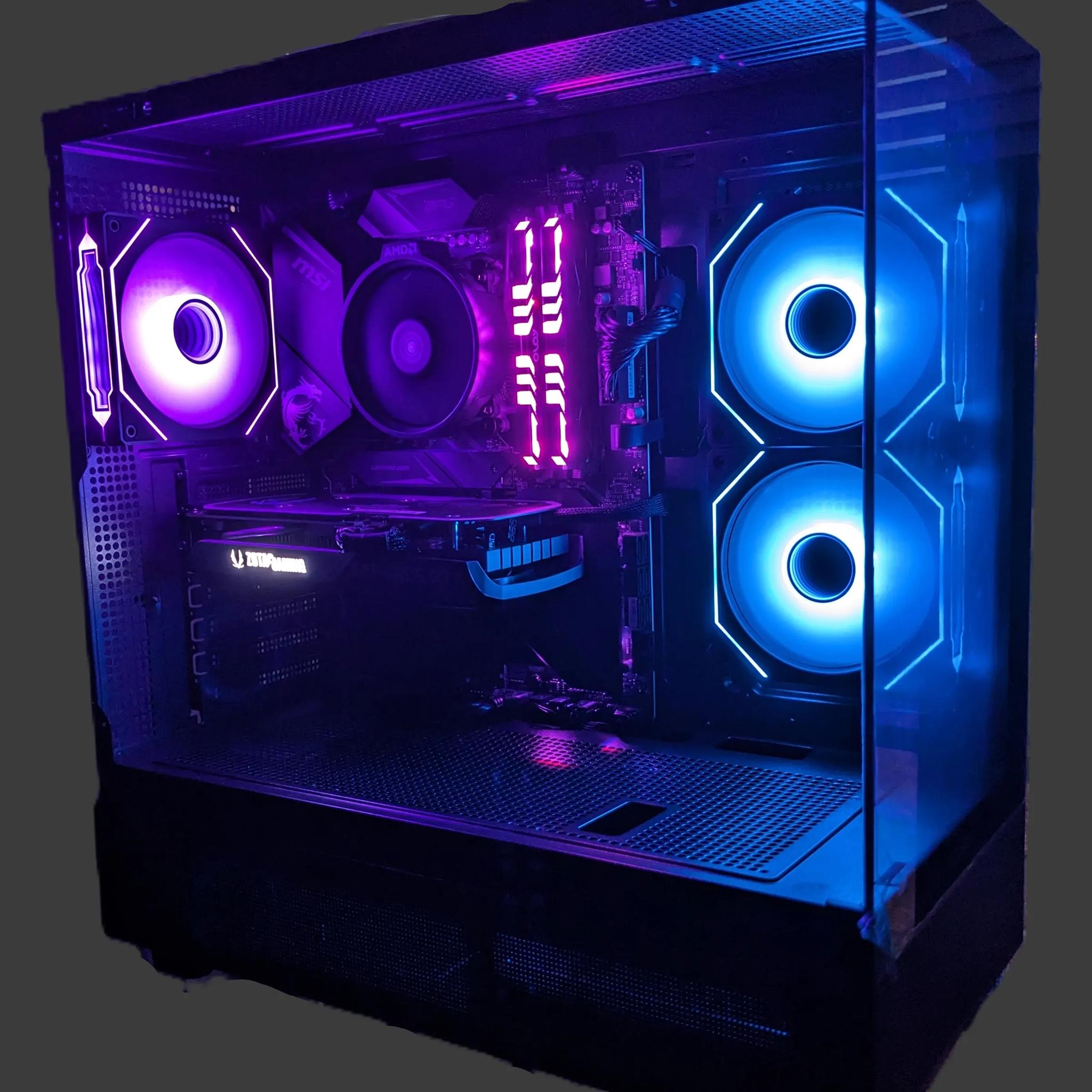 Dark:Light - RYZEN 5600x, RTX 4060 (1080p/1440p), 32gb, WIFI, BT, USBC, WIN11Pro, ARGB, SHIPS FREE