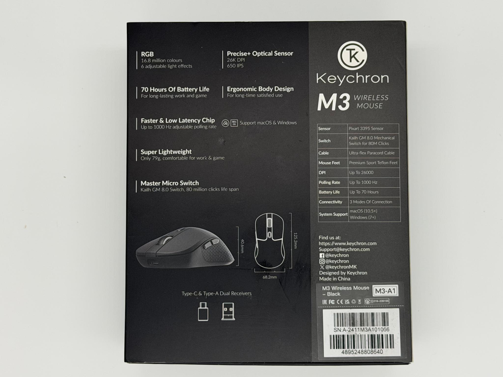 Keychron M3-A1 Wireless RGB Gaming Mouse