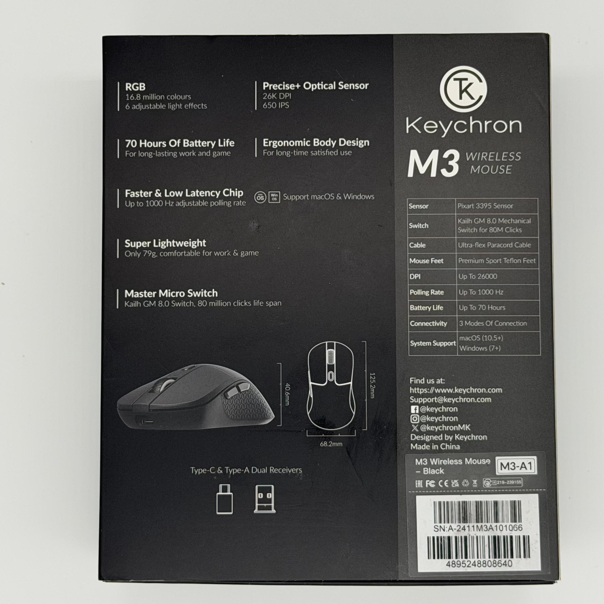 Keychron M3-A1 Wireless RGB Gaming Mouse
