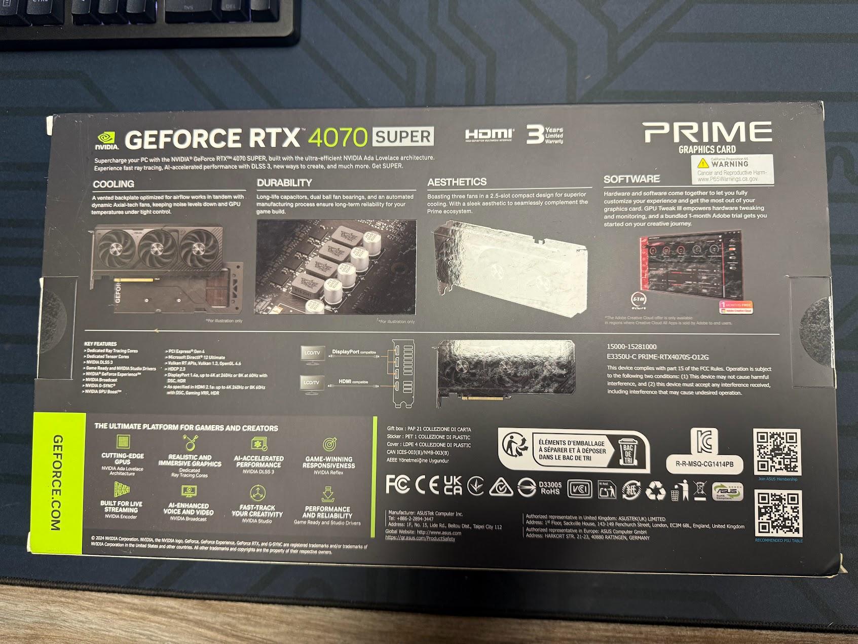 *BRAND NEW* nVidia GeForce RTX 4070 Super