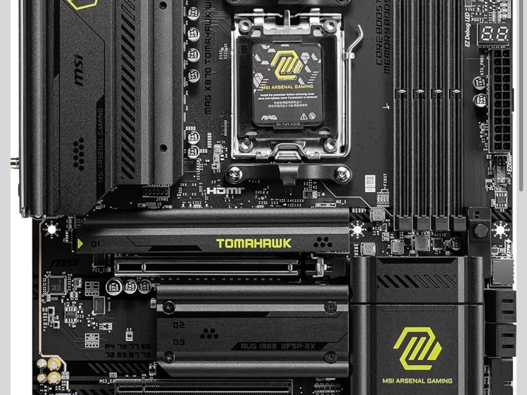 MSI MAG X870 Tomahawk WiFi Gaming Motherboard AM5, DDR5, PCIe 5.0