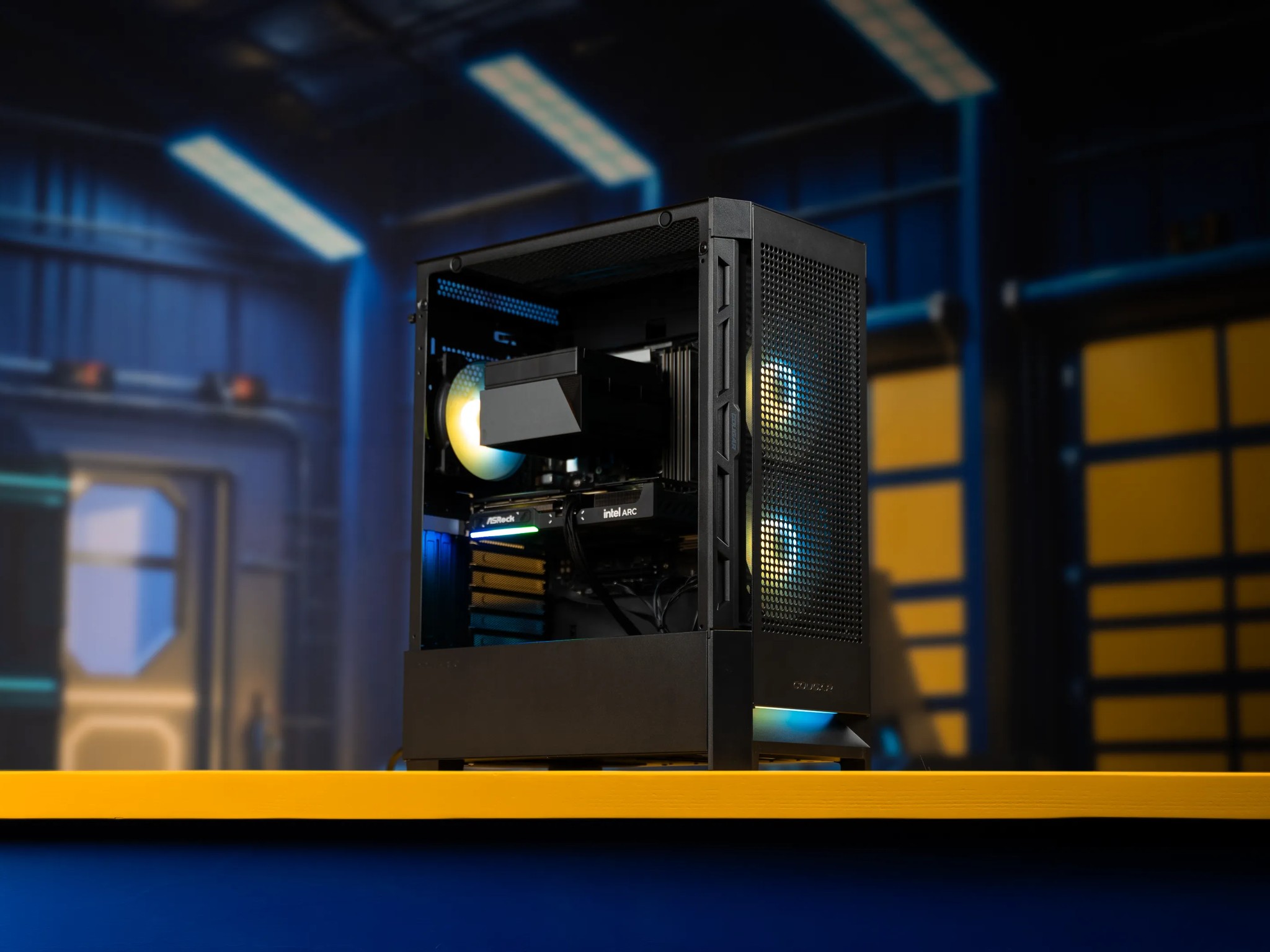 [SALE! WAS 1199$]“Delkafringe” Arc B580 i3 14100F 32GB Windows 11 1TB Gaming PC Powerhouse