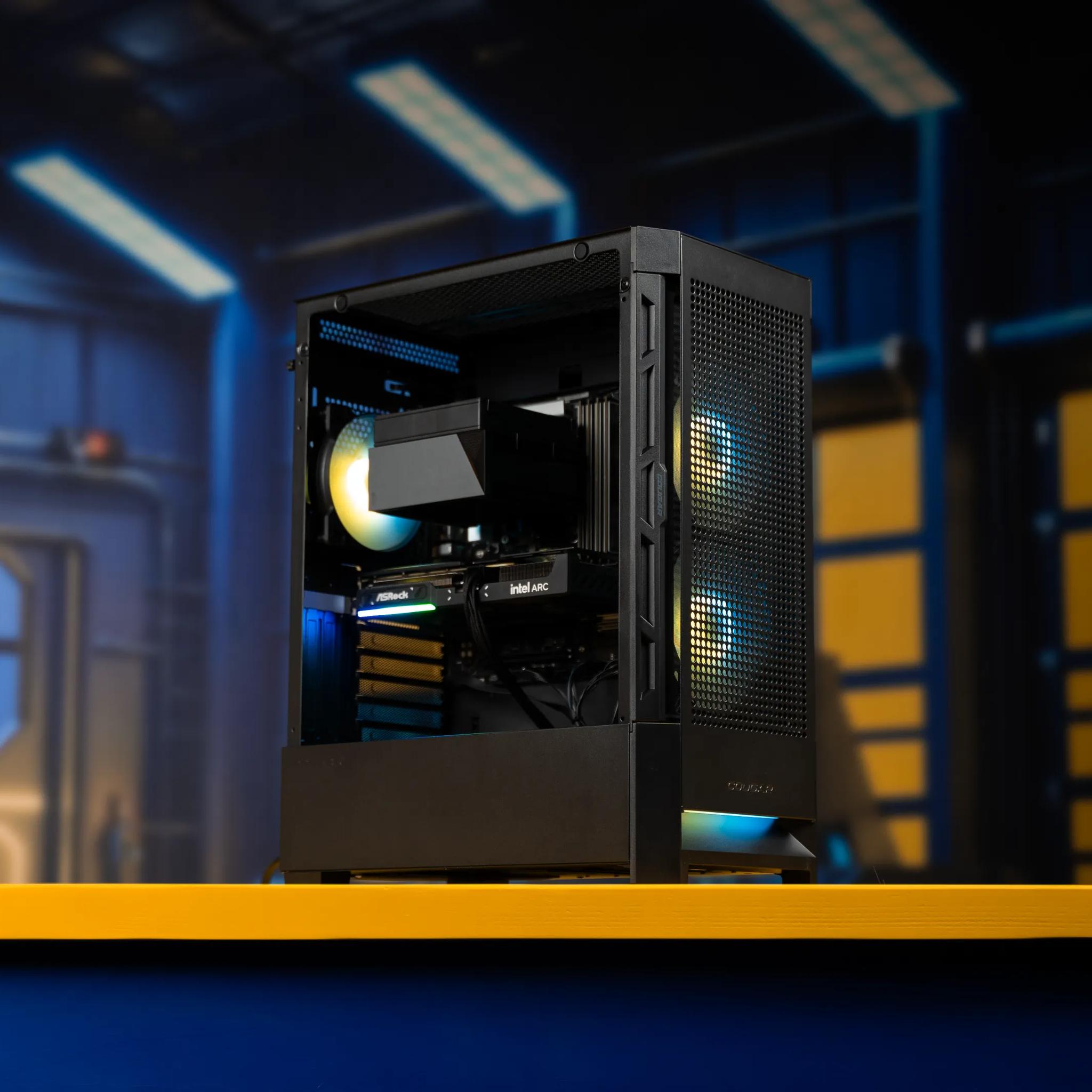 [SALE! WAS 1199$]“Delkafringe” Arc B580 i3 14100F 32GB Windows 11 1TB Gaming PC Powerhouse
