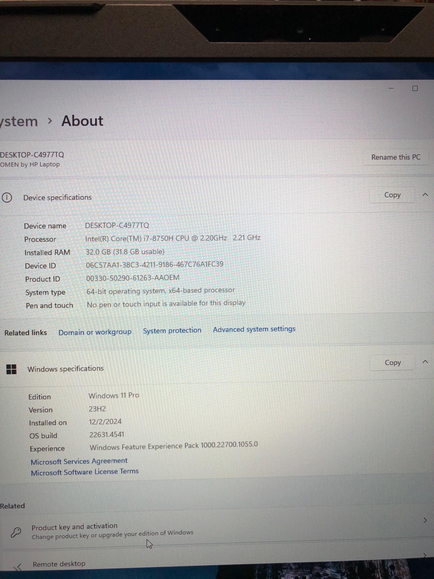 HP Omen TPN-Q195 17 inch Gaming laptop