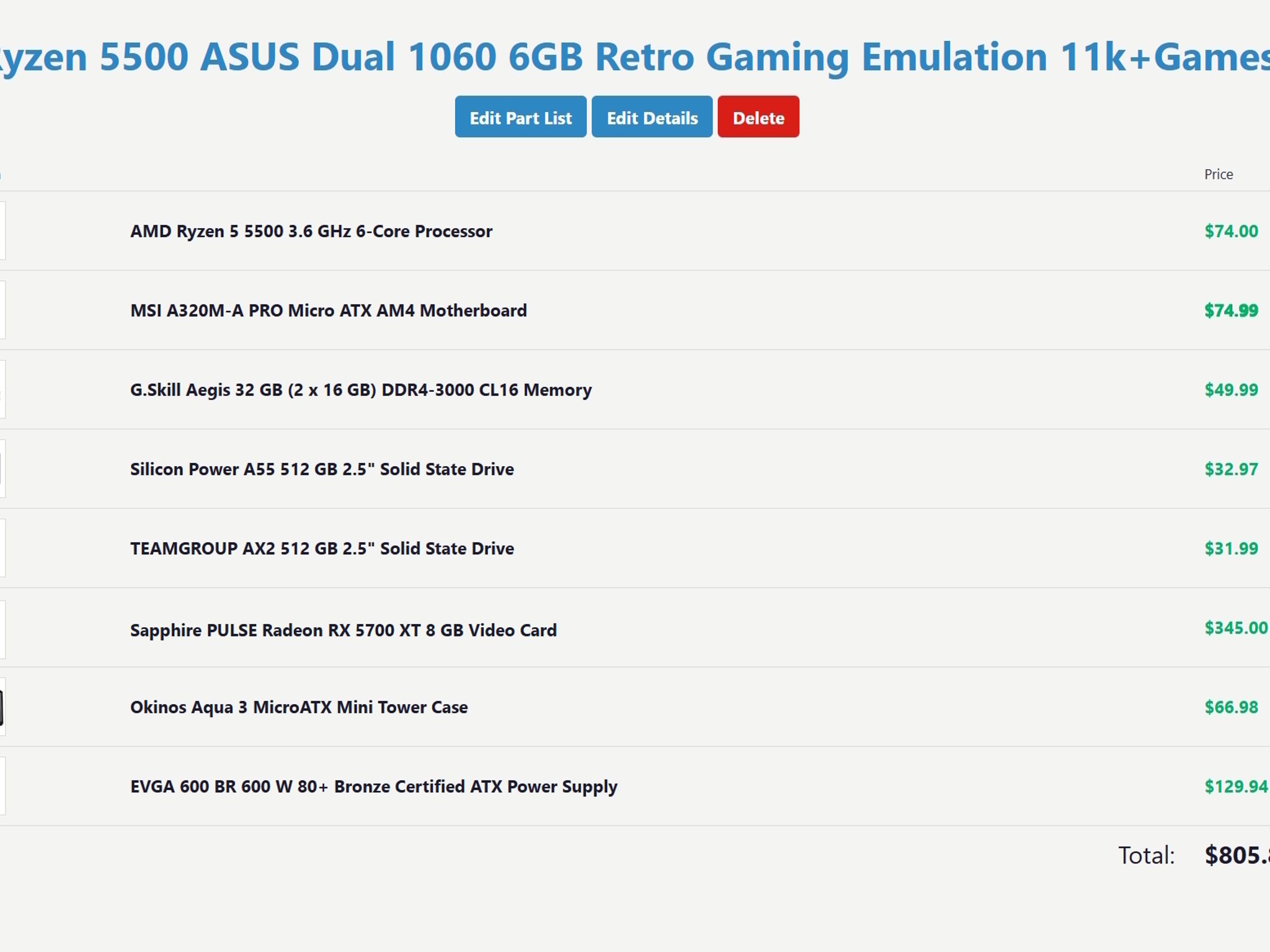 Gaming Retro Gaming Emulation PC AMD Ryzen 5 5500 AMD Sapphire Pulse 5700 XT 8GB  11k+Games