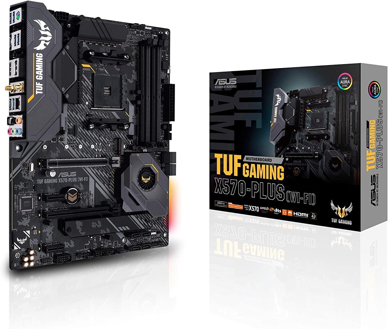 ASUS TUF Gaming X570-Plus Wi-Fi AM4 Zen 3 Ryzen 5000 & 3rd Gen Ryzen ATX Motherboard PCIe 4.0
