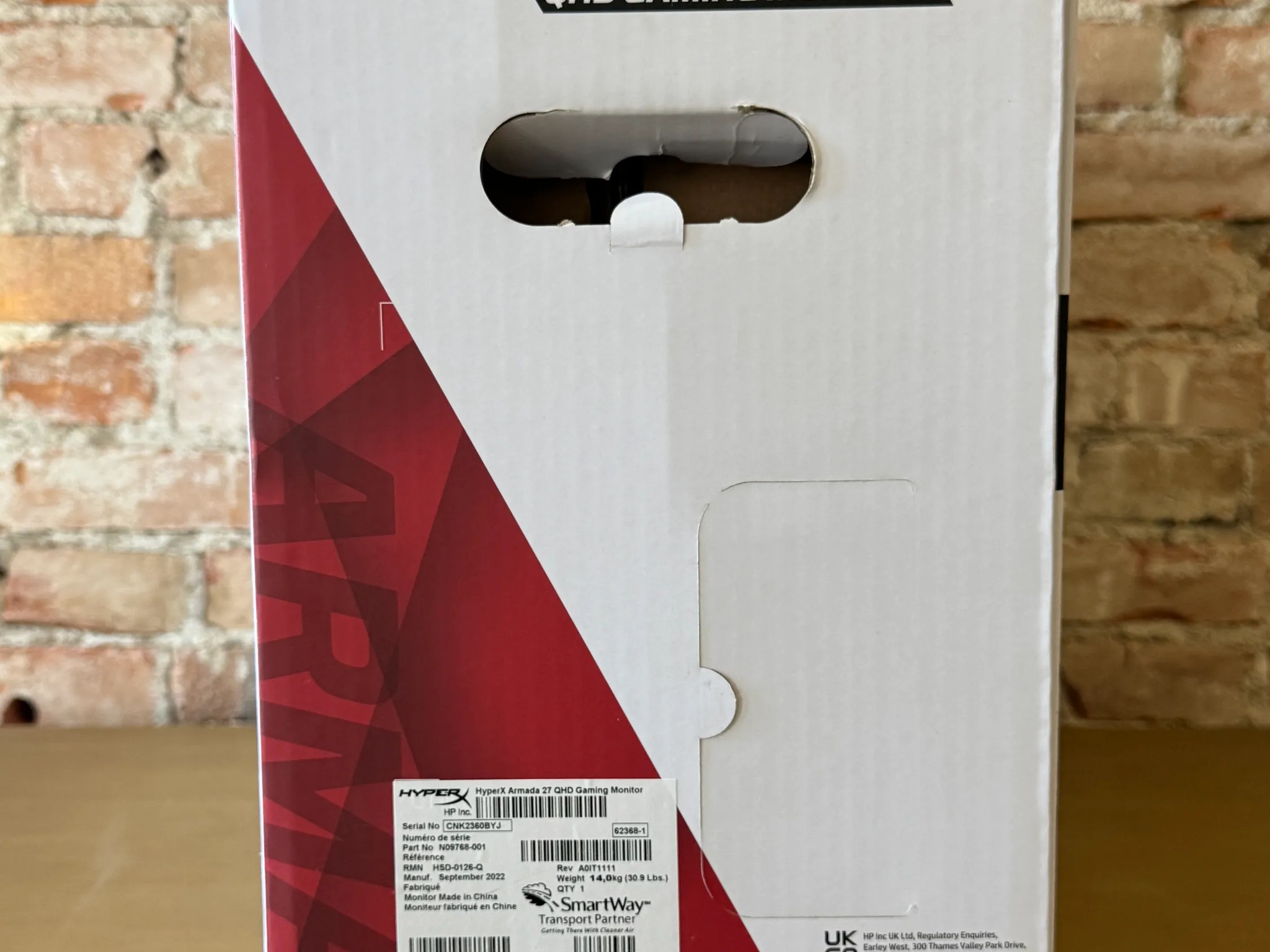 HyperX Armada 27" 2K QHD (2560 x 1440) 165Hz Gaming Monitor (Open Box)