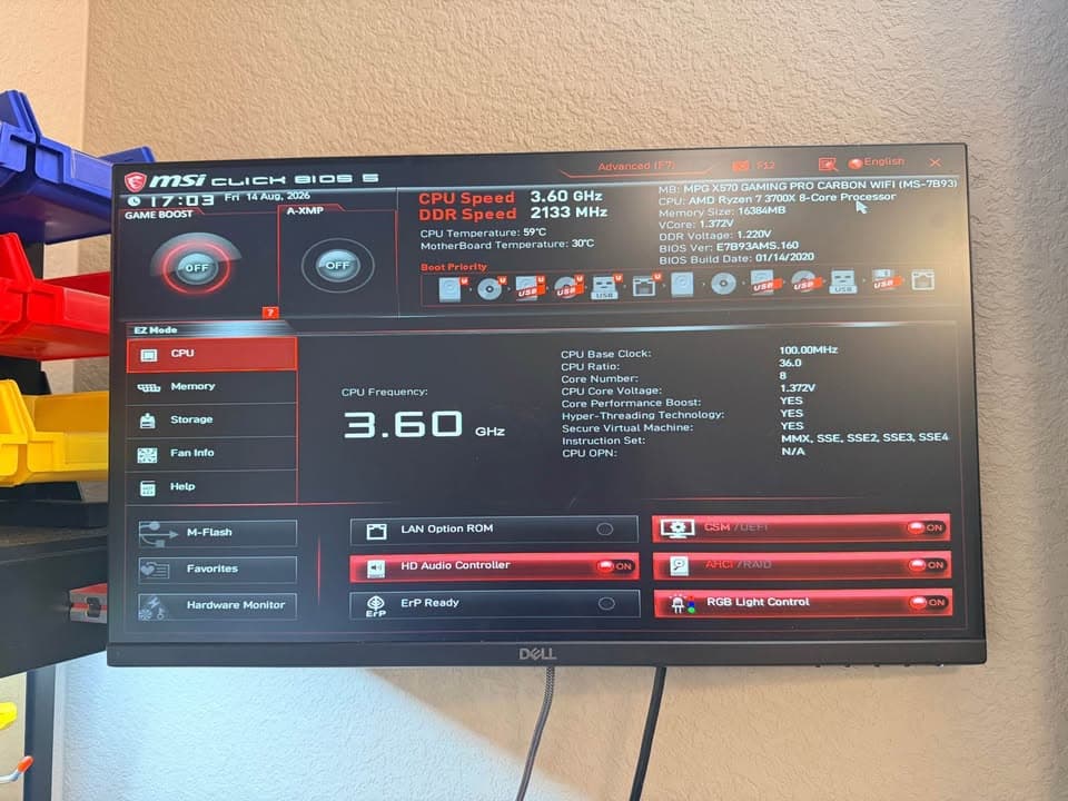 MSI MPG X570 Gaming Pro Carbon WiFi AM4 ATX Motherboard