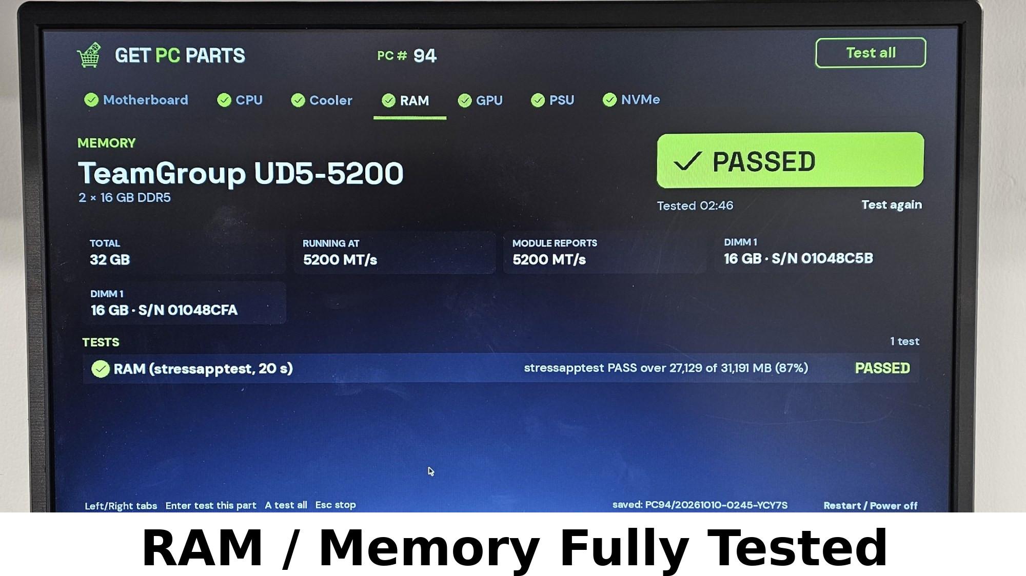 32GB DDR5 (2x16GB) CL40 5200MT/s TEAMGROUP T-Force Delta RGB