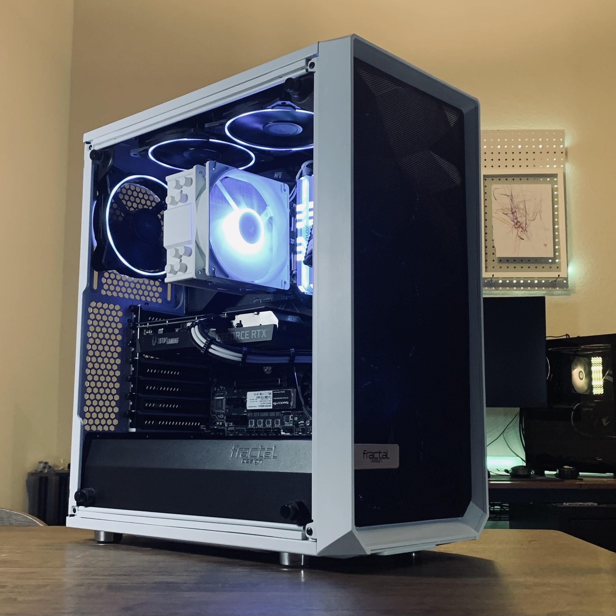 Mid Range White/Black Gaming PC (Ryzen 5 3600 + RTX 3060) w/ wifi