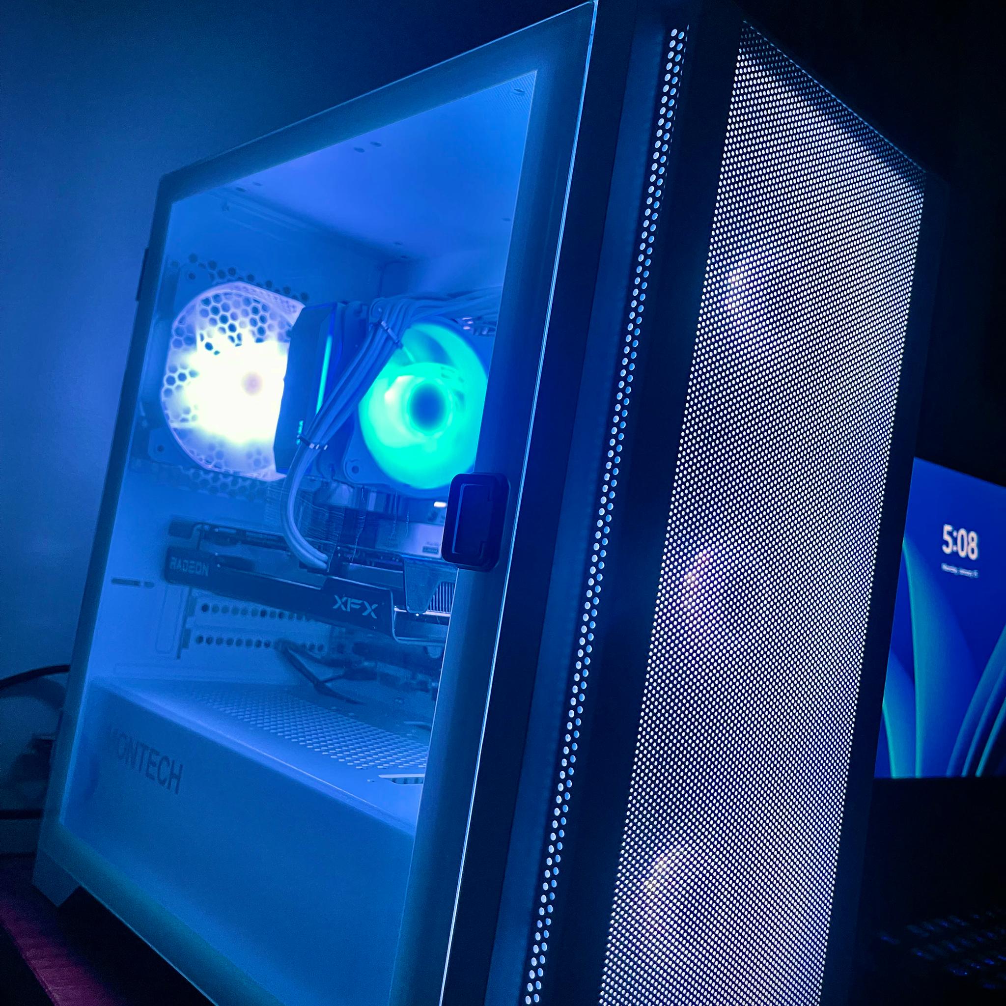 🥶 ALL WHITE 1080p Streaming/Gaming PC | RX 6600, Ryzen 5 3600, 1TB SSD 🥶
