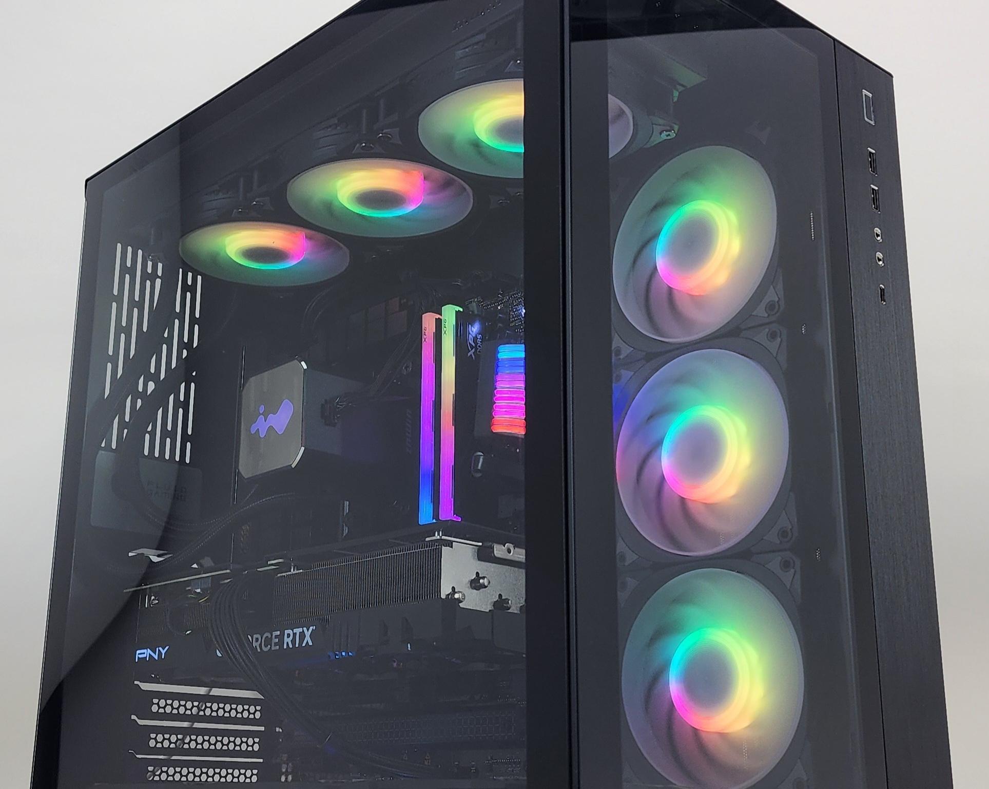 Gaming PC Ryzen 7 9850X3D 32GB RAM 2TB SSD RTX 4070 Ti SUPER 16GB Win11 Computer