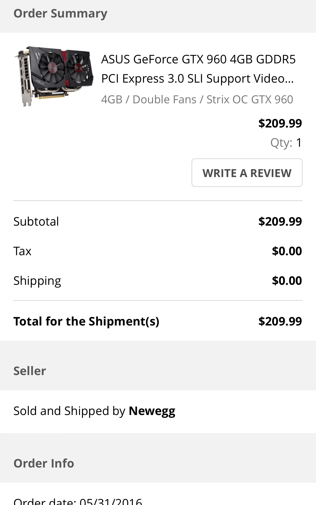 Asus GTX 960 STRIX 4GB