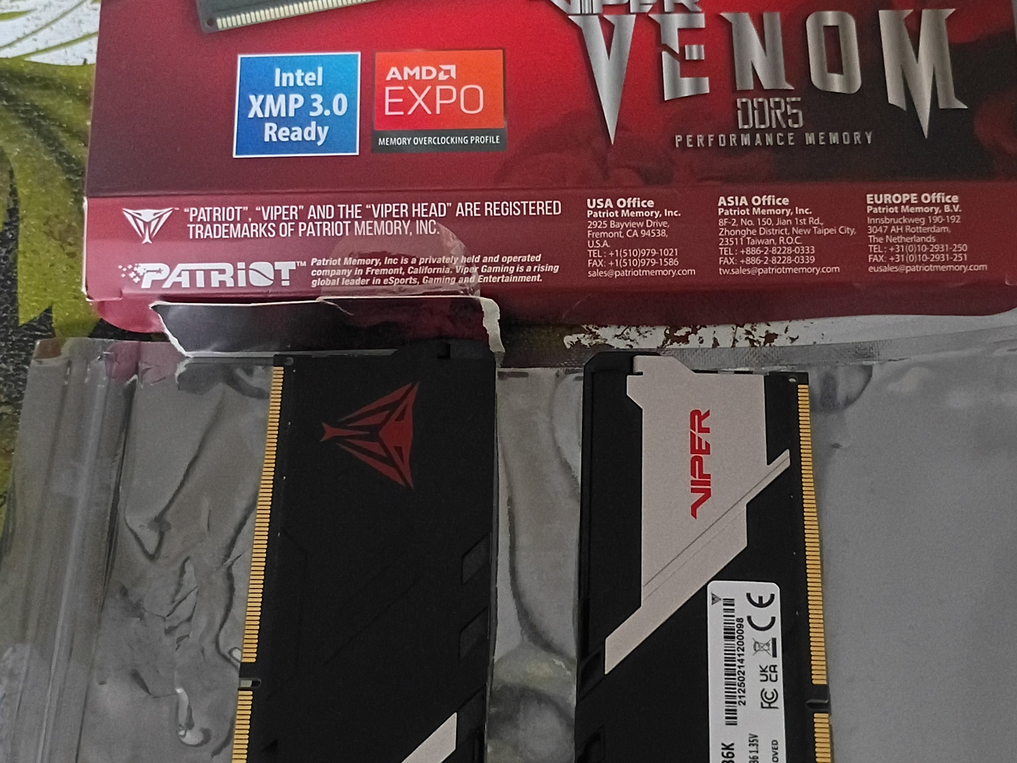 Patriot Viper Venom 64GB (2x32GB) DDR5-6000 CL36