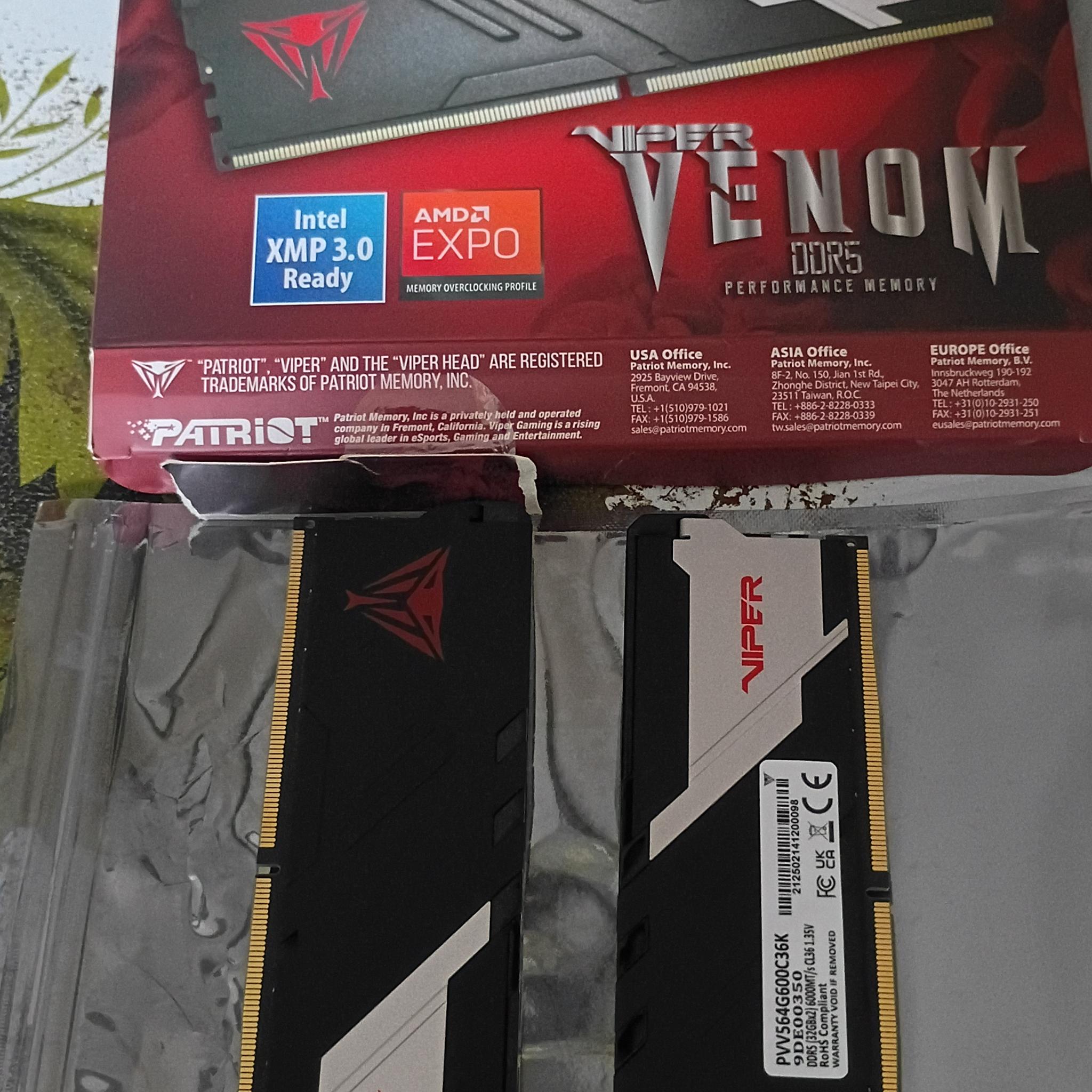 Patriot Viper Venom 64GB (2x32GB) DDR5-6000 CL36