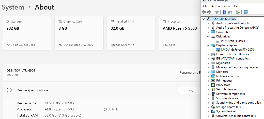 BUMBLEBEE Ryzen 5 32GB RAM 1TB SSD GeForce RTX 2070 MSI MAG B550 Tomahawk Thermaltake View 380 XL