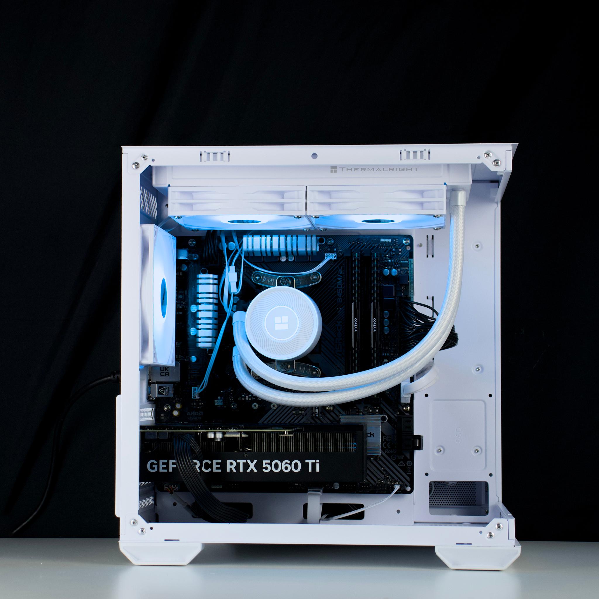 🧊❄️🧊 White Gaming PC – RTX 5060 TI, Ryzen 7 5700X, 32GB RAM, 1TB SSD - WiFi 🧊❄️🧊