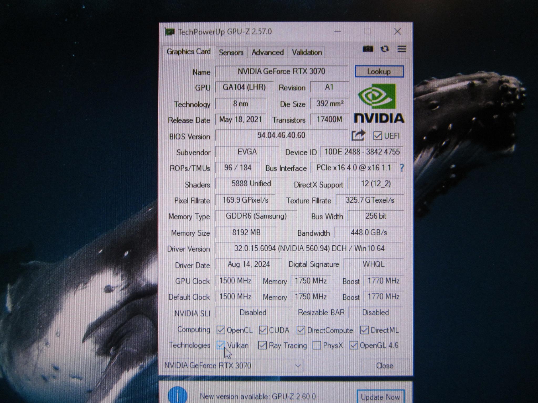 EVGA GeForce RTX 3070 XC3 ULTRA GAMING, 08G-P5-3755-RL, 8GB GDDR6, ARGB LED, Metal Backplate