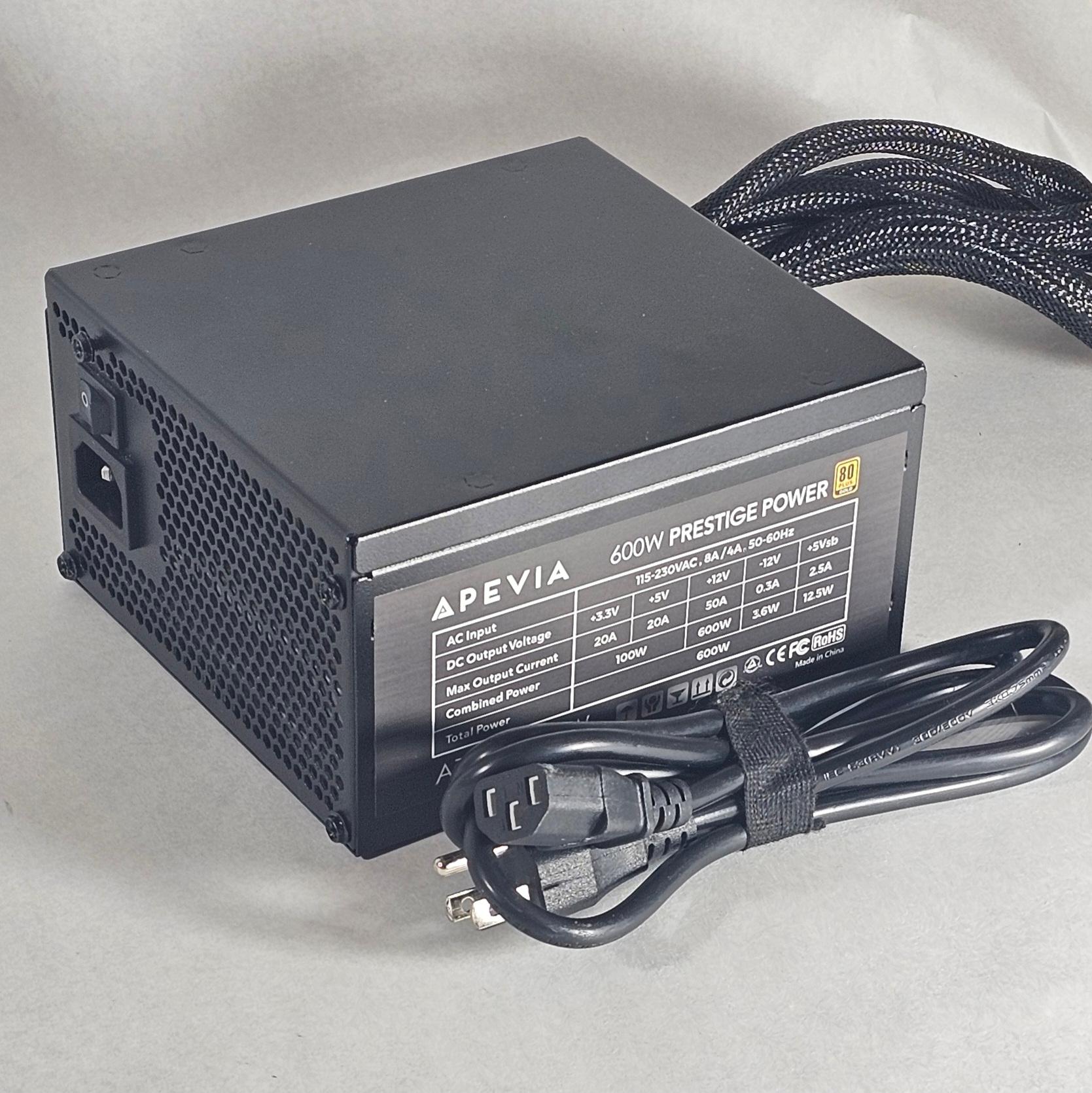 600 Watt PSU Apevia ATX-PR600W Prestige Power Supply