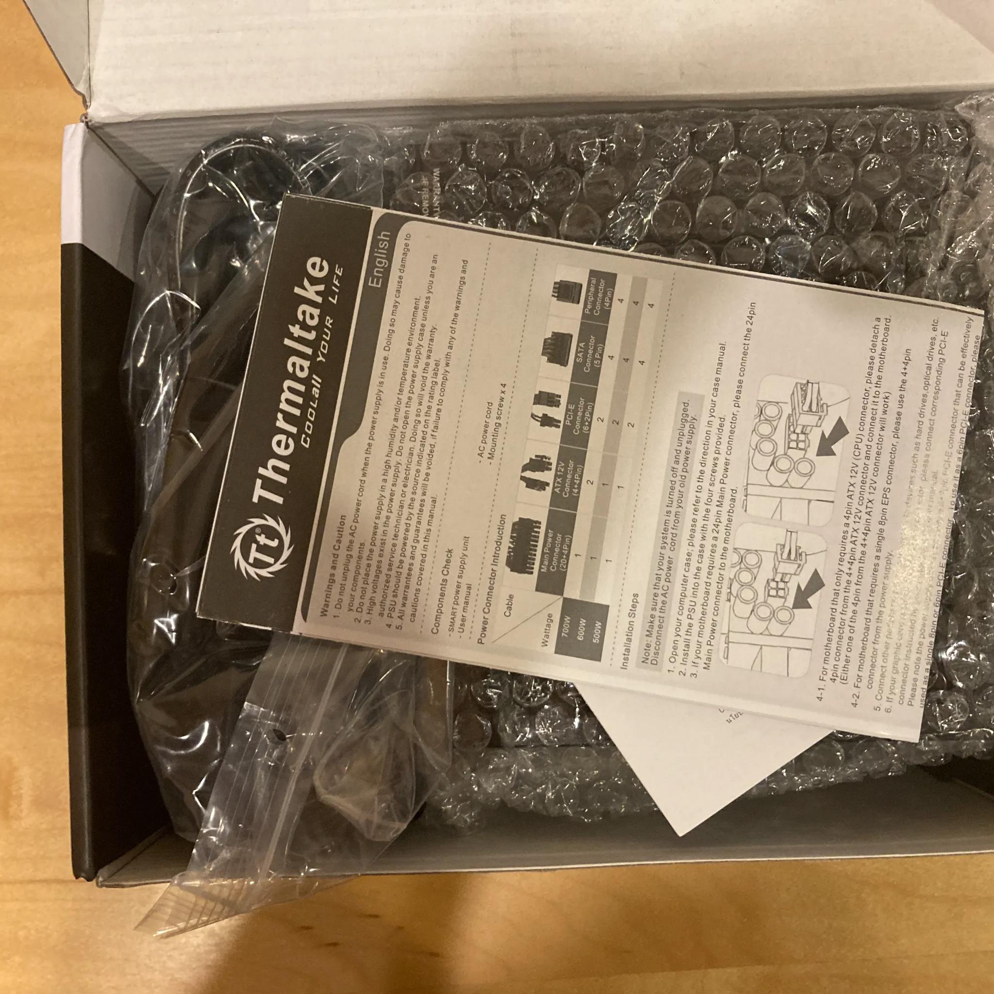Thermaltake Smart 600w PSU