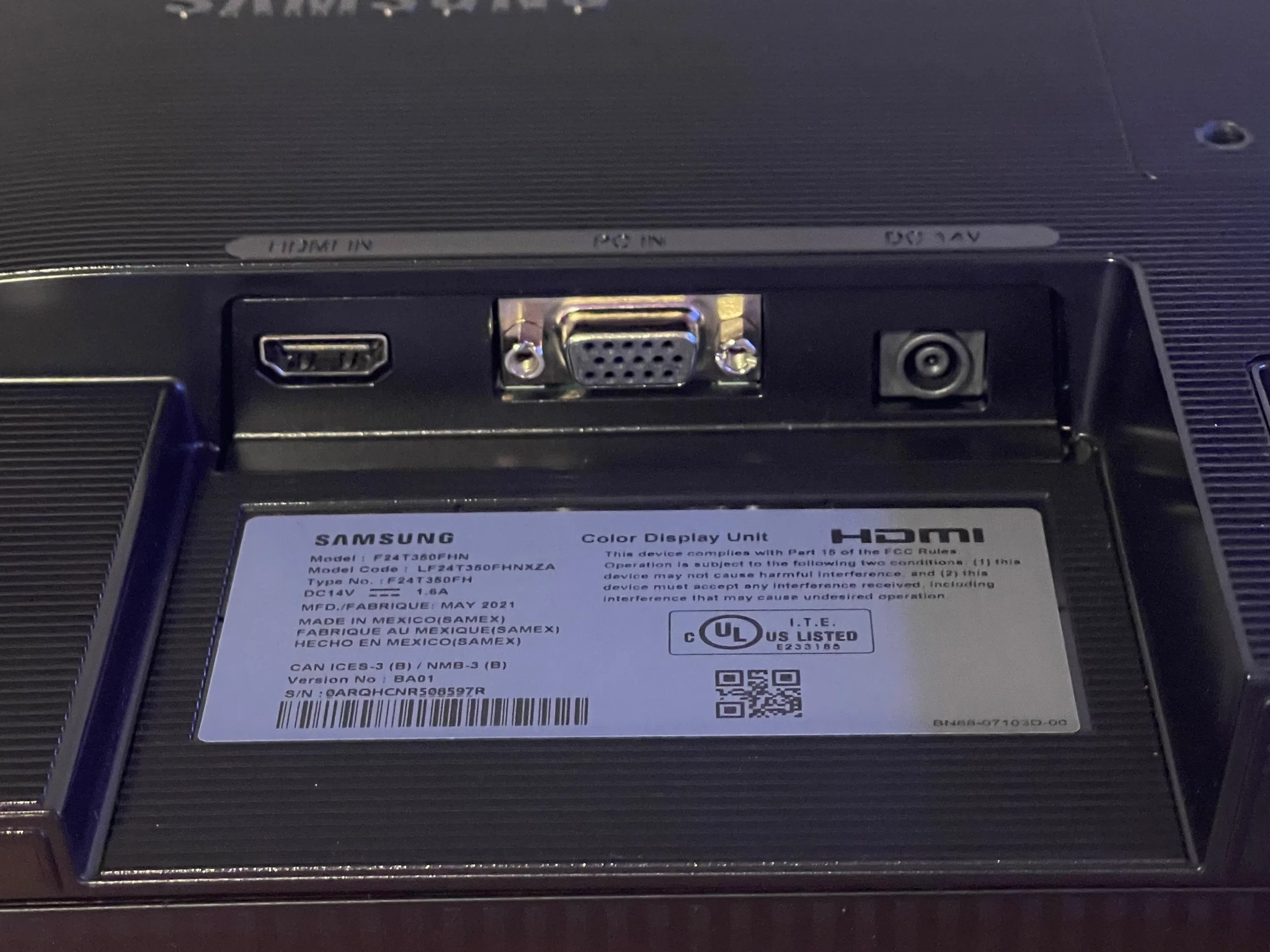 Samsung 24" 1080P 75Hz Monitor