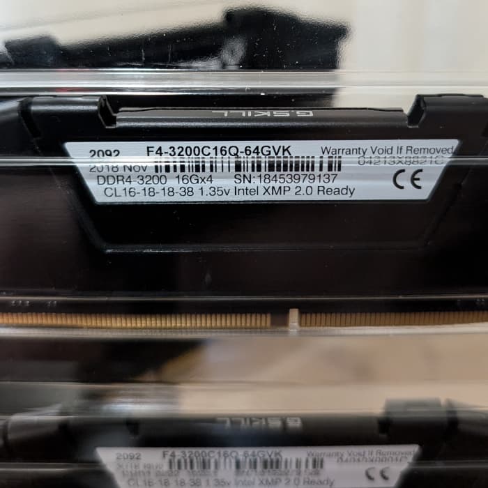 64GB G.Skill 3200MHz RAM (DDR4 4x16GB)