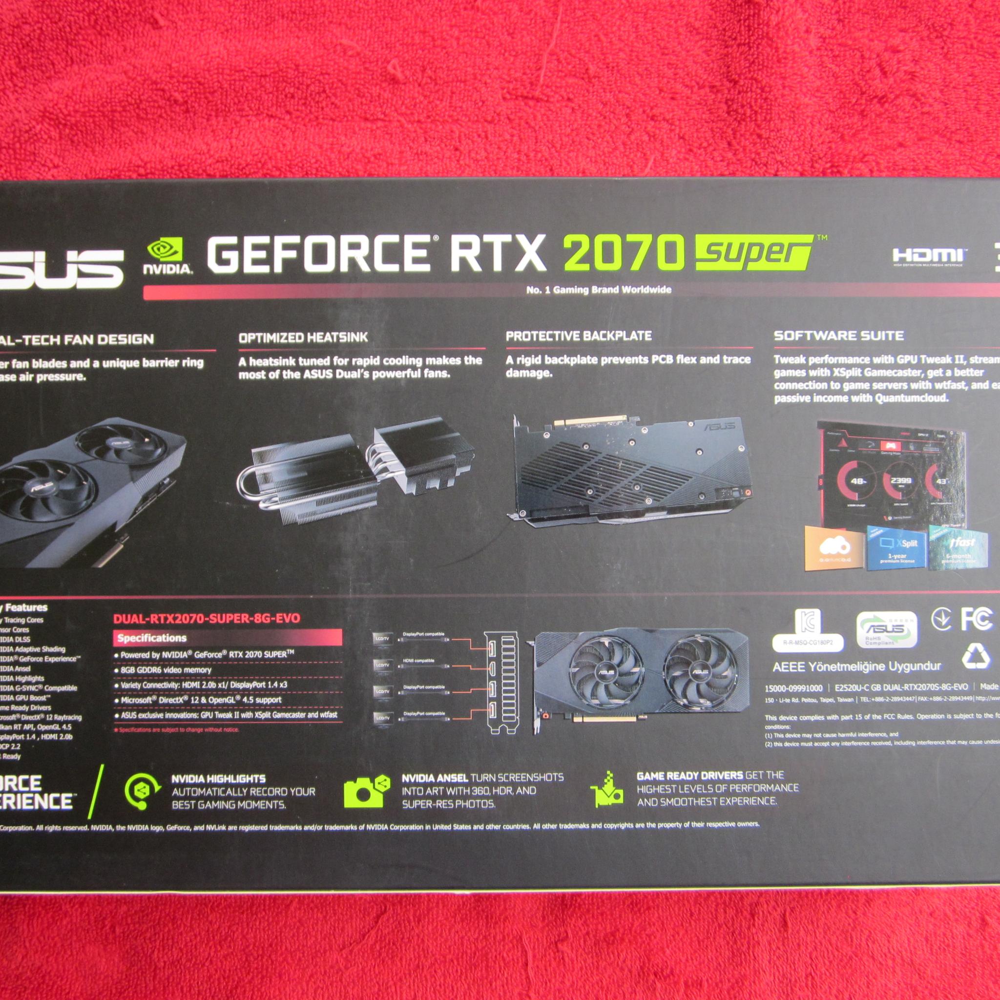 New Sealed! Asus Dual EVO GeForce RTX 2070 SUPER