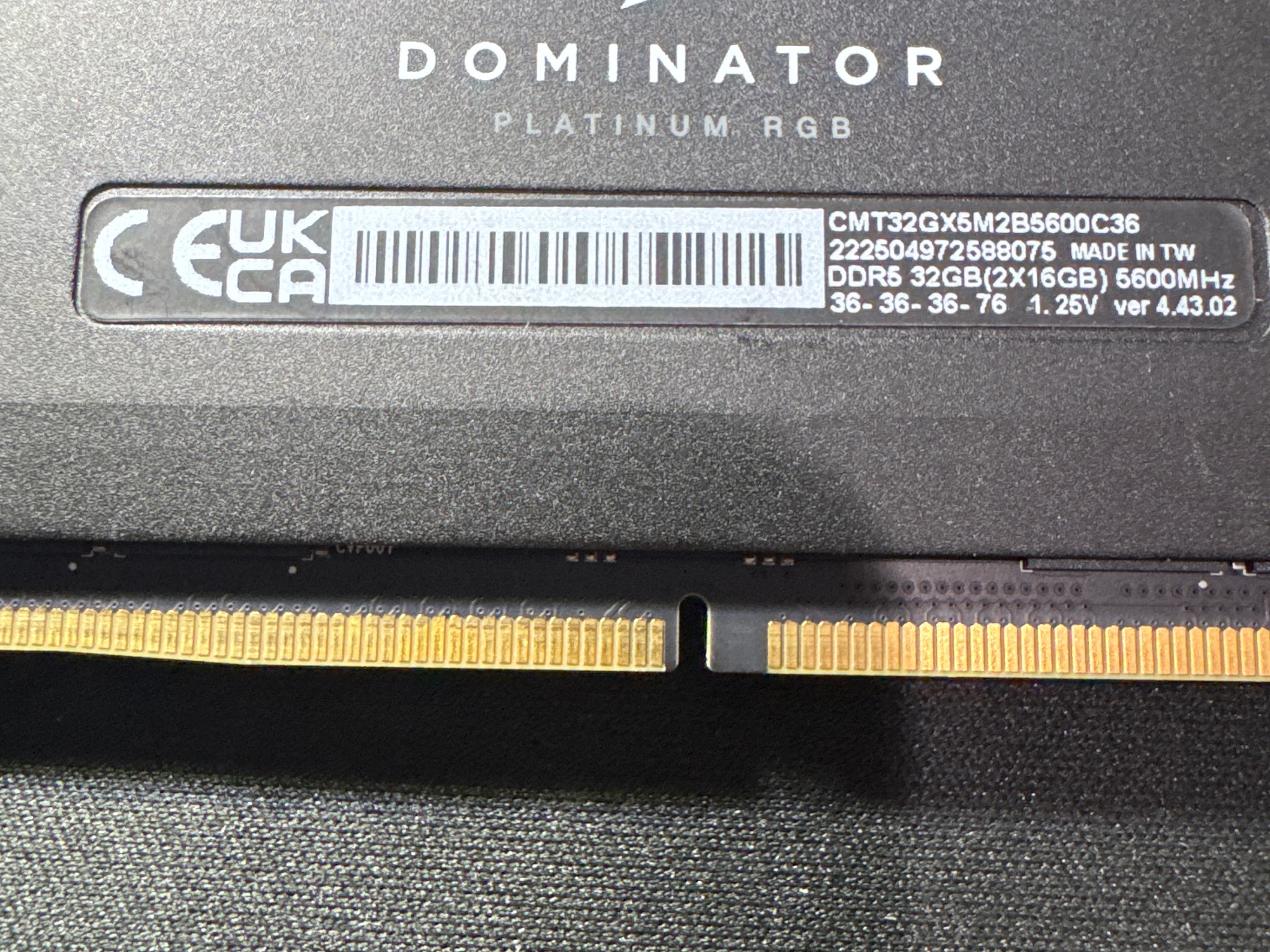 Corsair Dominator Platinum RGB 32GB (2 x 16GB) DDR5-5600