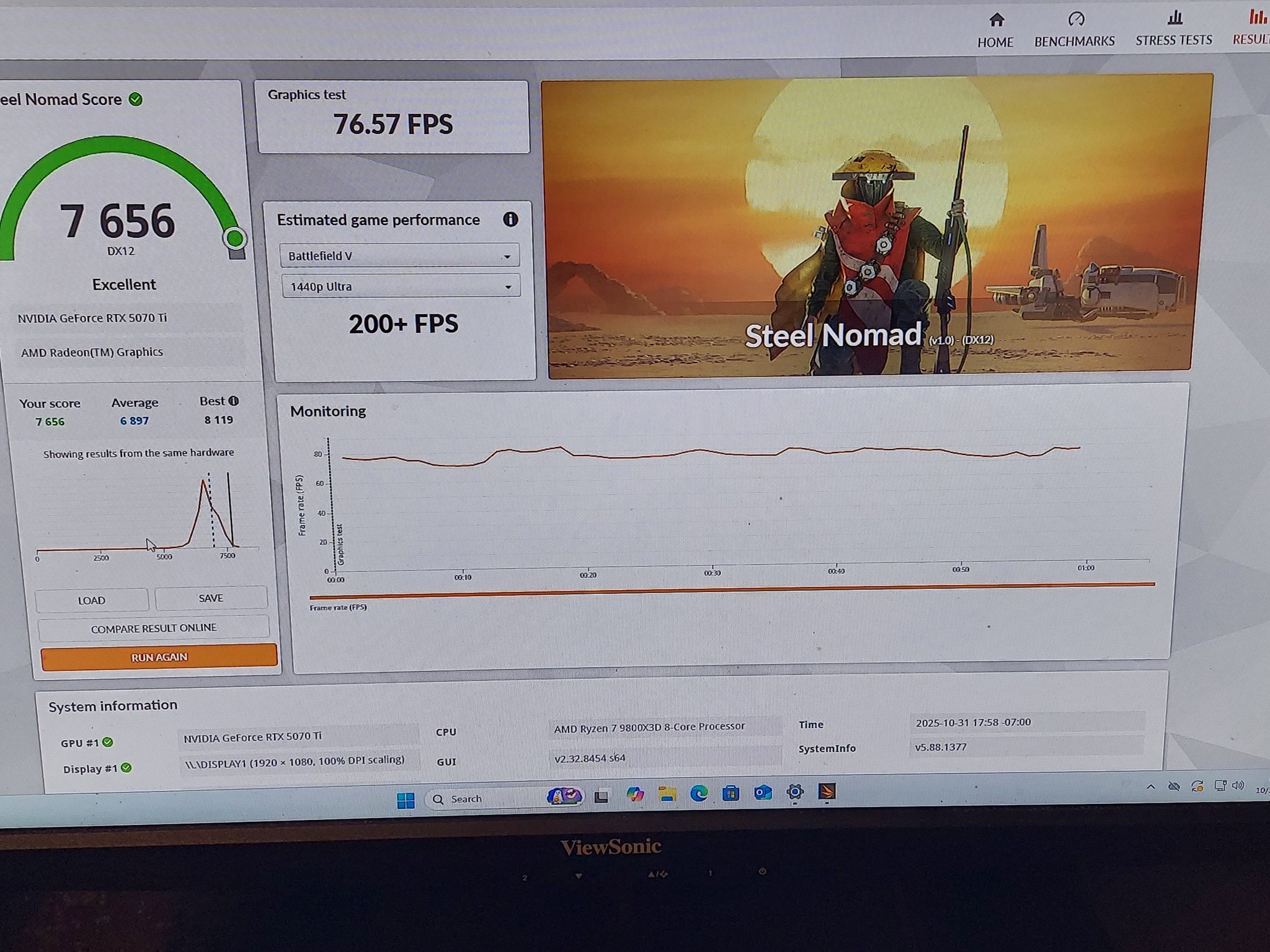 Asus Tuf 9800X3D/5070TI Gaming