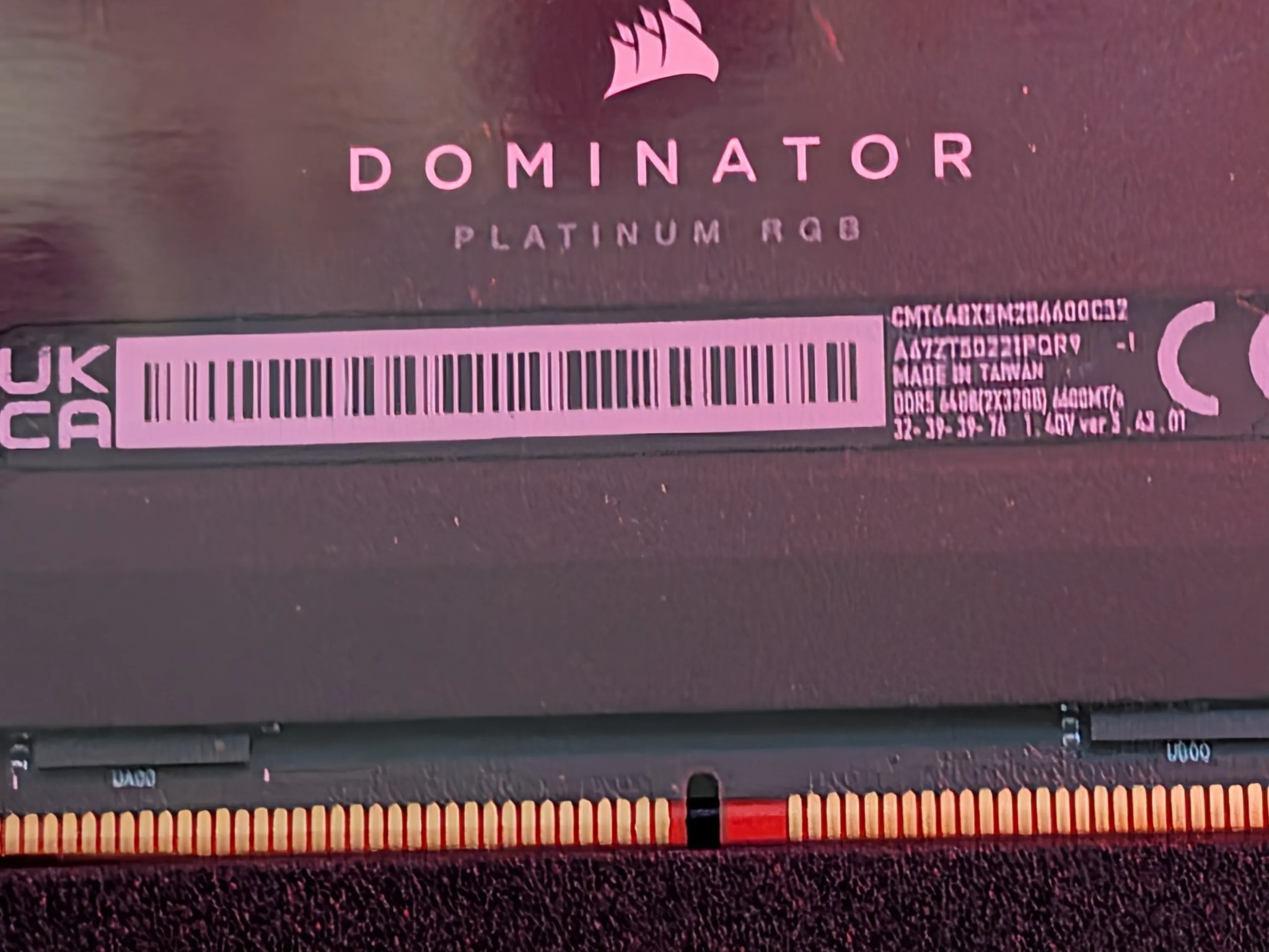 CORSAIR DOMINATOR PLATINUM RGB DDR5 RAM 64GB (2x32GB) 6600MHz CL32 Intel XMP - (CMT64GX5M2B6600C32)