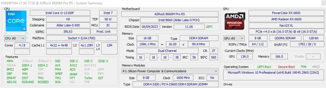 1080p Gaming Desktop PC, Intel i3 12100f, AMD RX 6600, 1TB SSD, 16GB DDR4 + STARFIELD