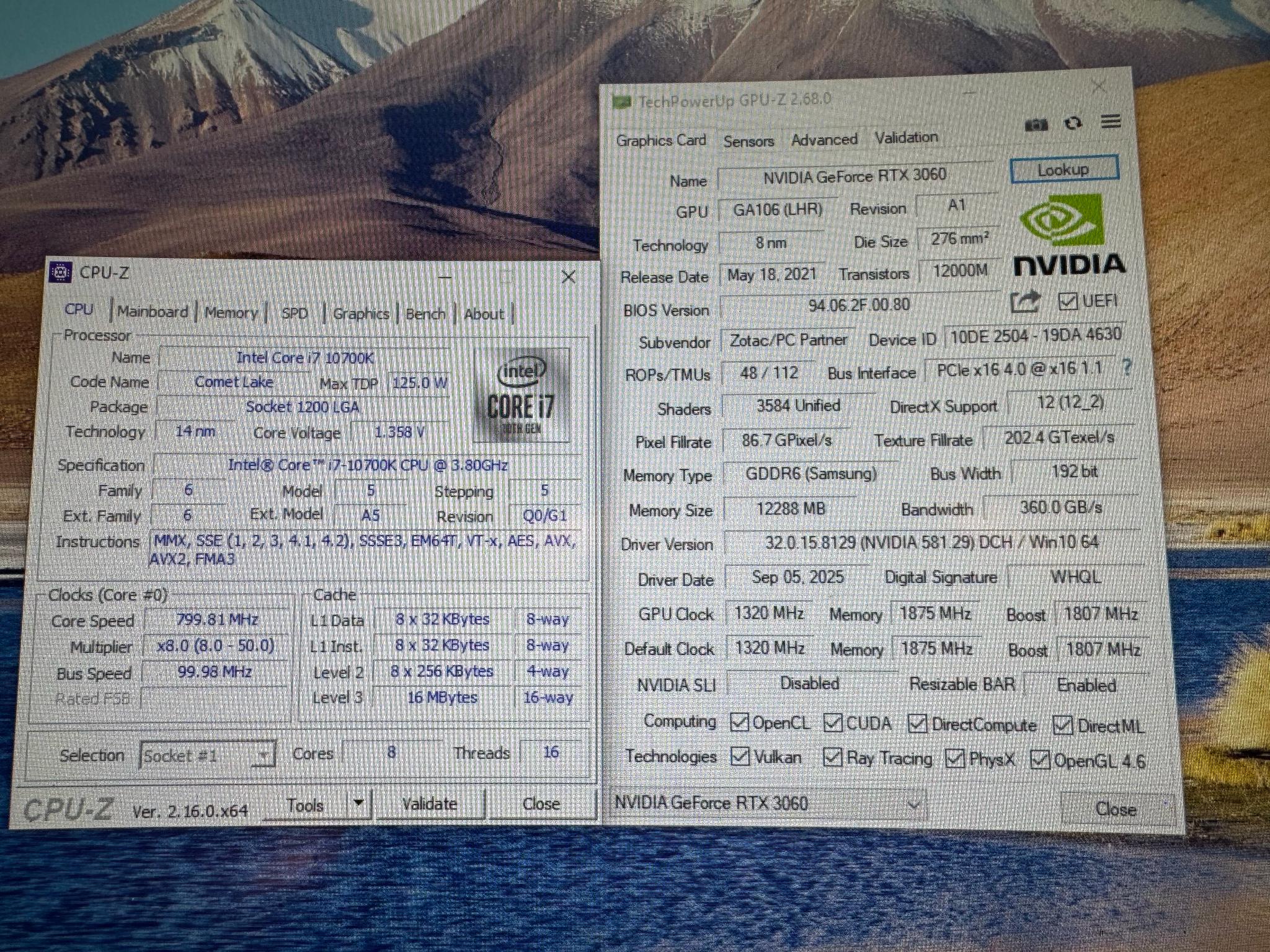 Intel i7-10700K, Nvidia 3060 12gb Gaming/streaming PC