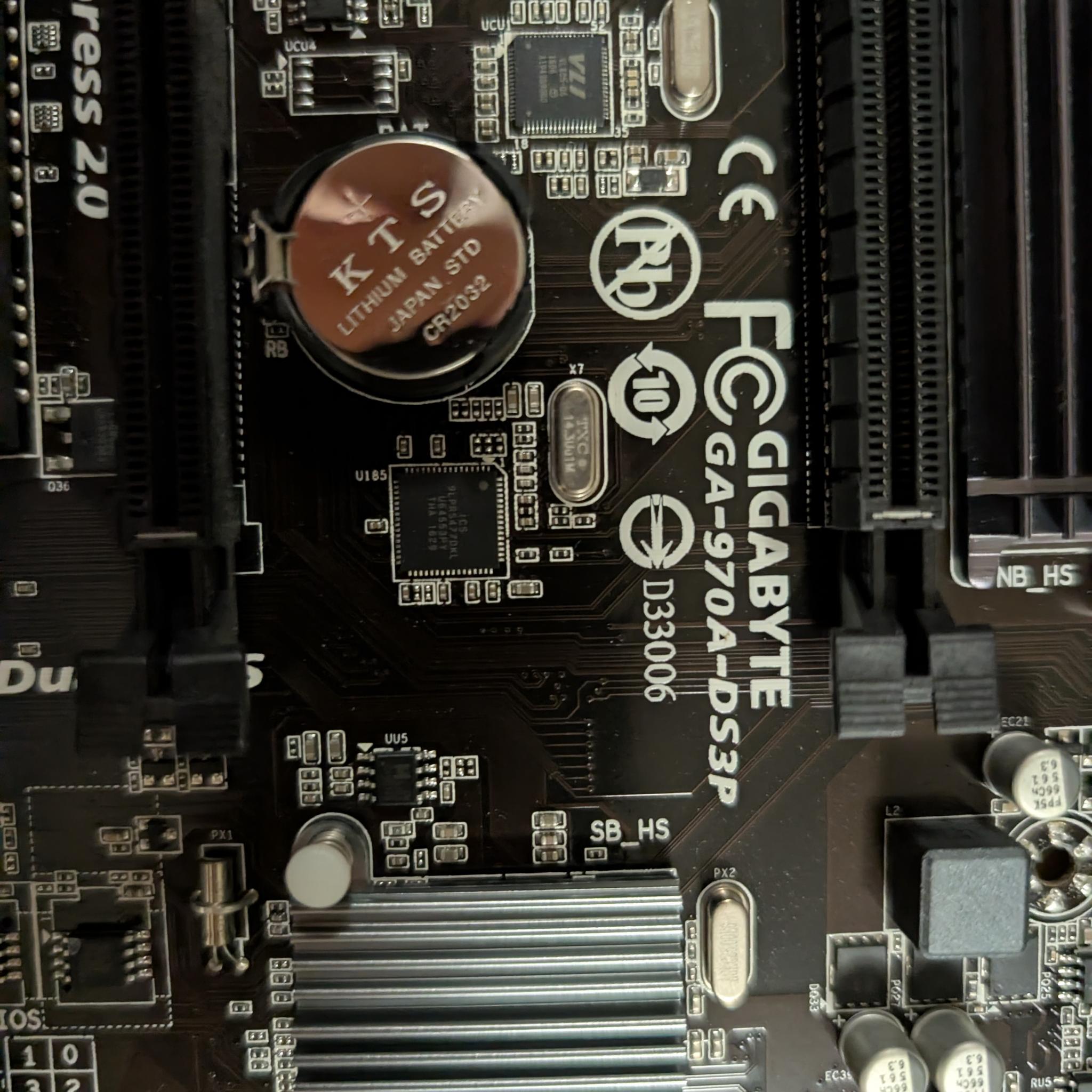 AMD FX 8320E + Gigabyte 970 motherboard + CPU cooler