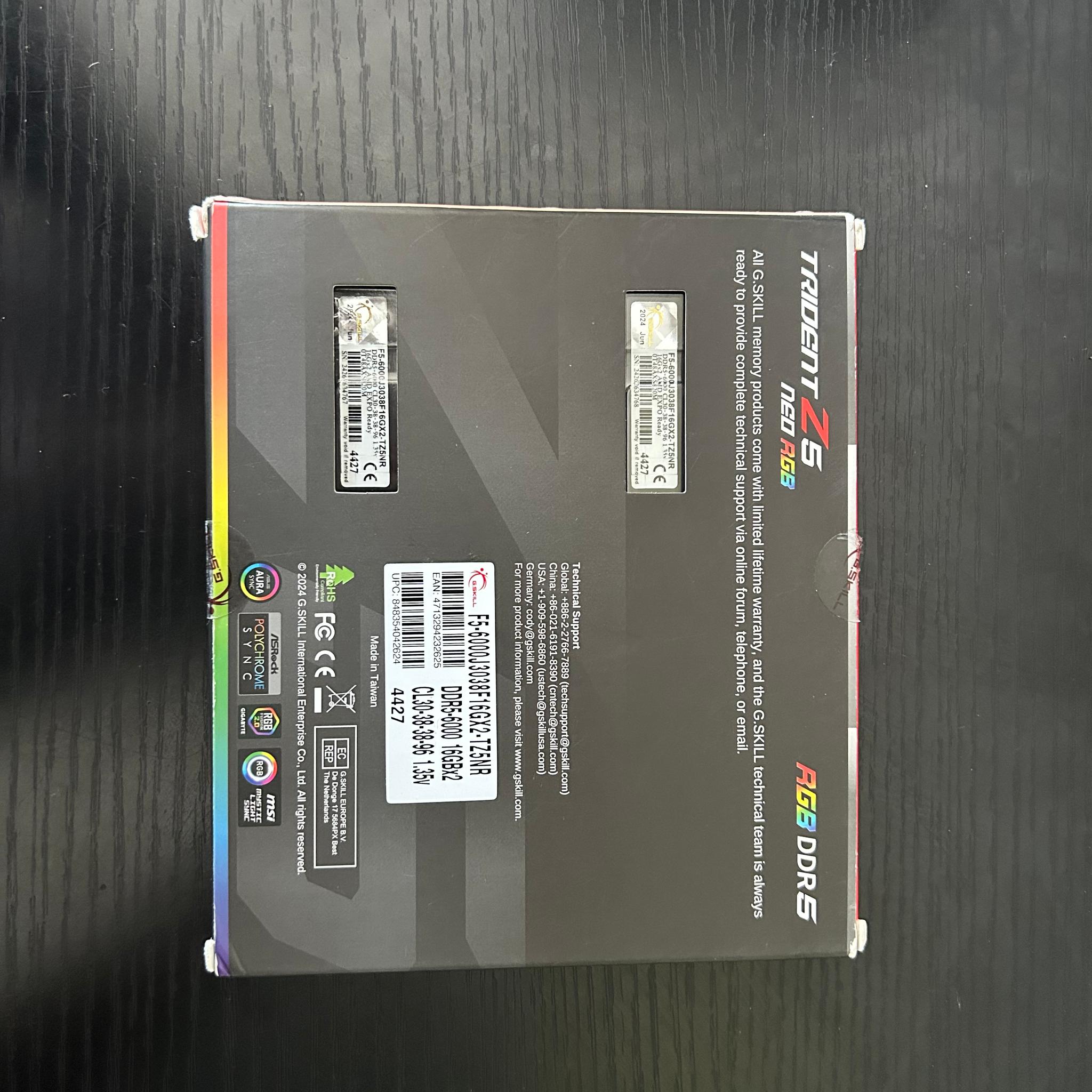 G.Skill Trident Z5 32GB DDR5-6000 (2x16GB)