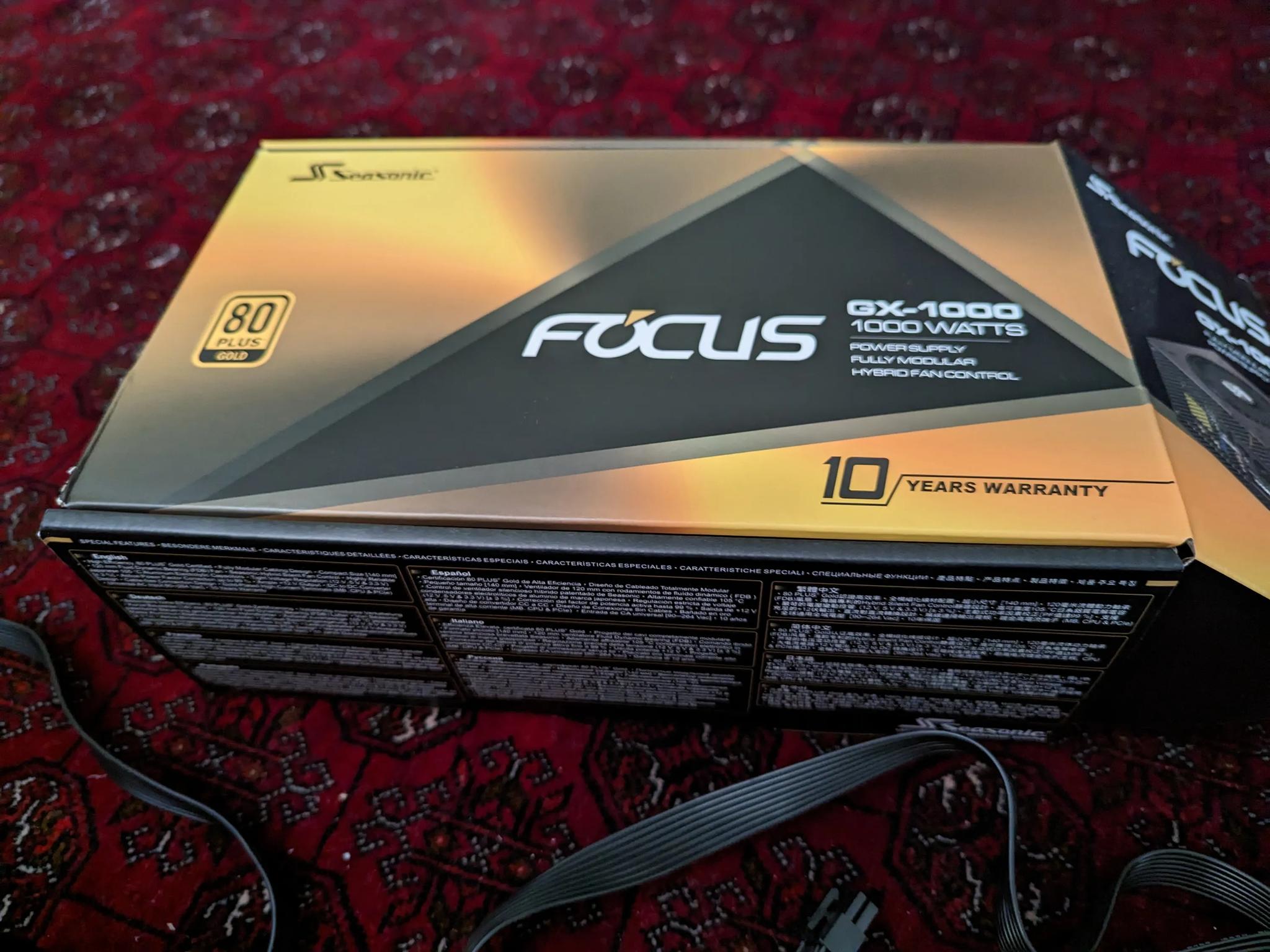 Seasonic Focus GX 1000W 80+ Gold Like New 