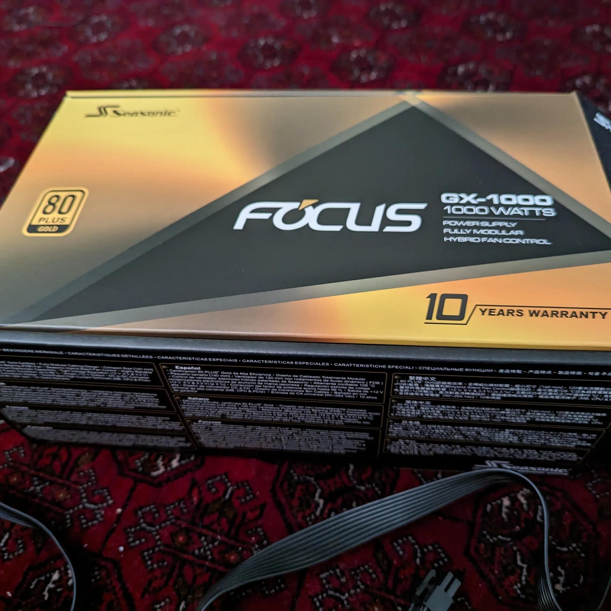 Seasonic Focus GX 1000W 80+ Gold Like New 