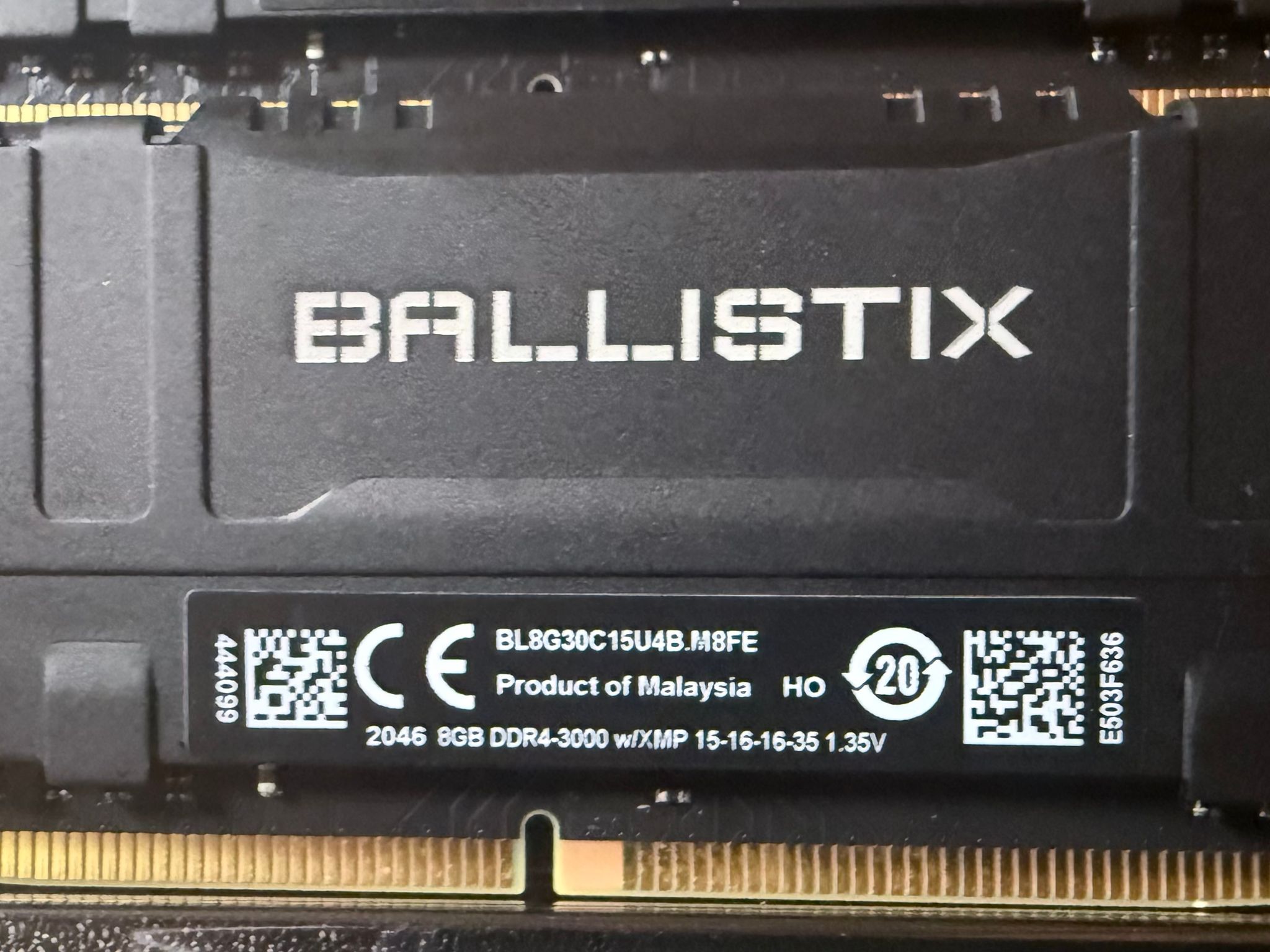 Crucial Ballistix DDR4 32GB (4x8GB) 3000MHz Memory Kit