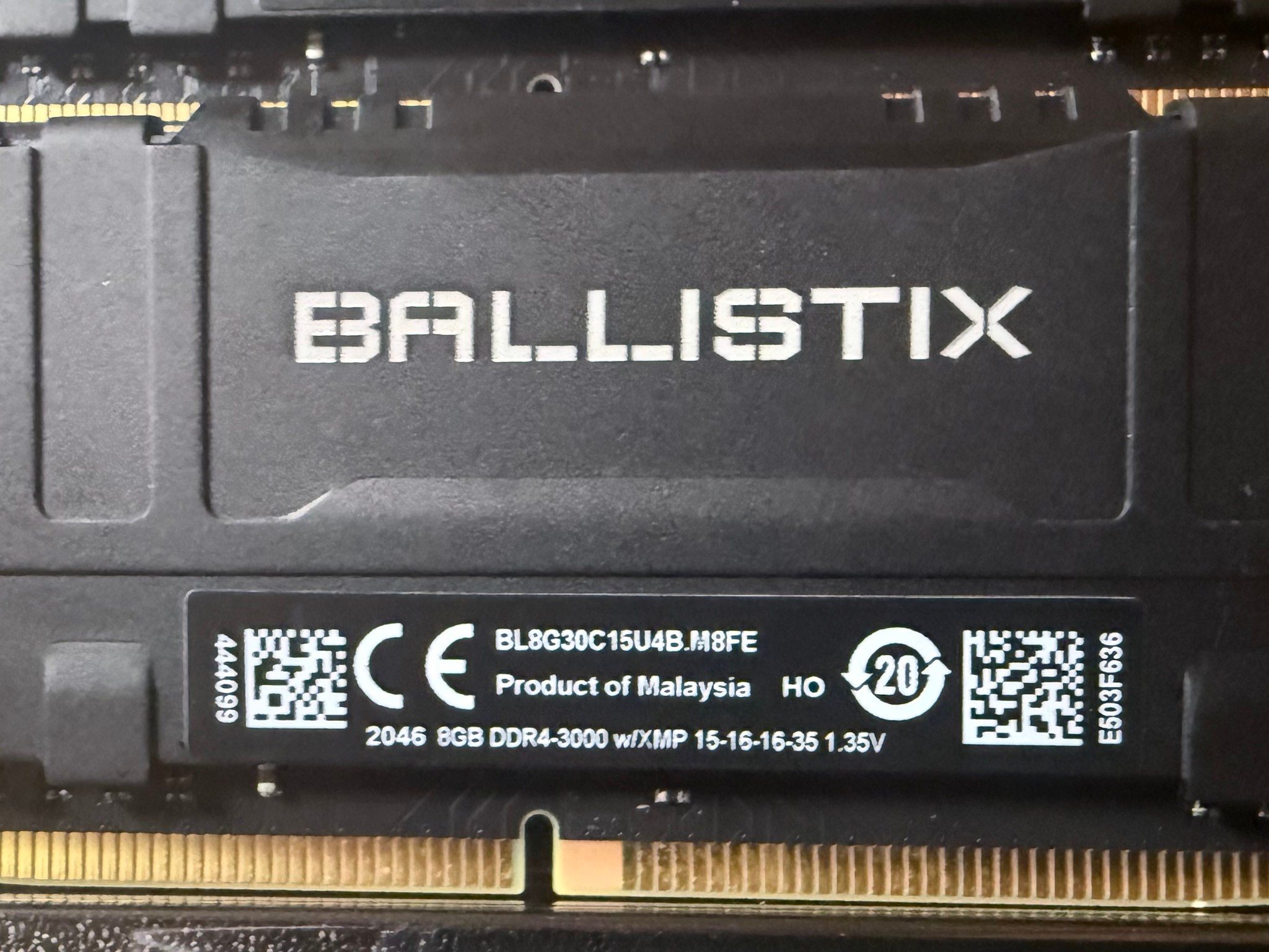 Crucial Ballistix DDR4 32GB (4x8GB) 3000MHz Memory Kit